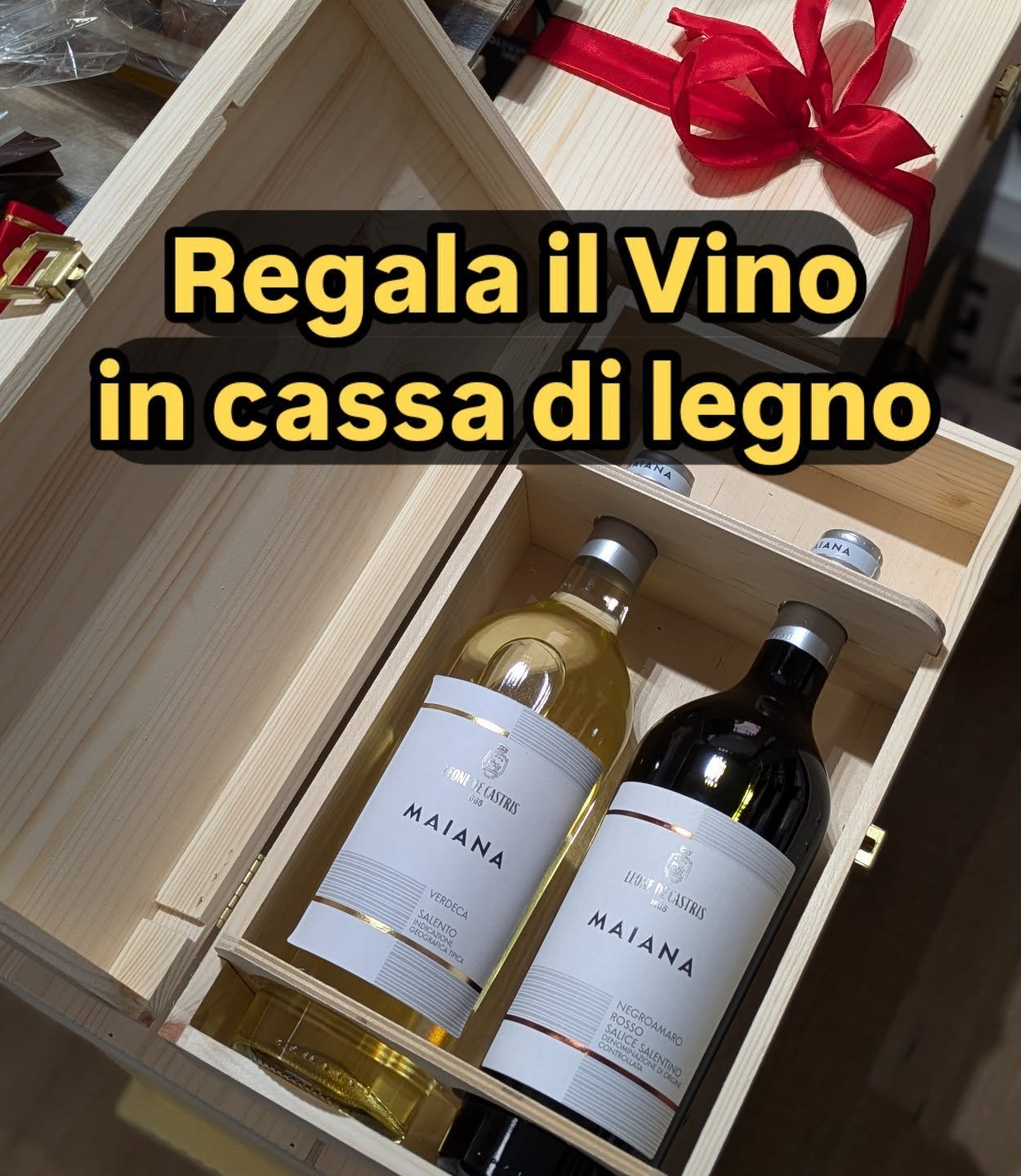 Idea Regalo . Quest' anno abbiamo a disposizione tante Casse di Legno per la tua elegante confezione di Vino.