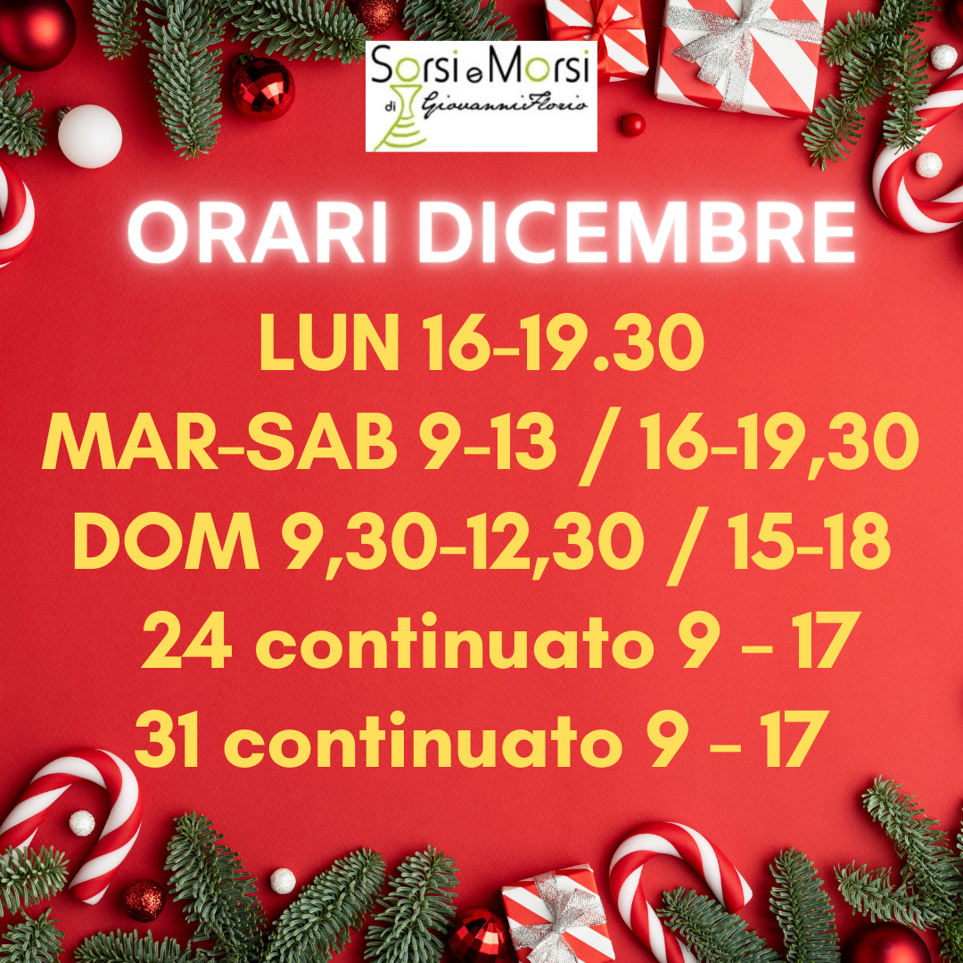 In Dicembre Negozio Aperto tutti i giorni