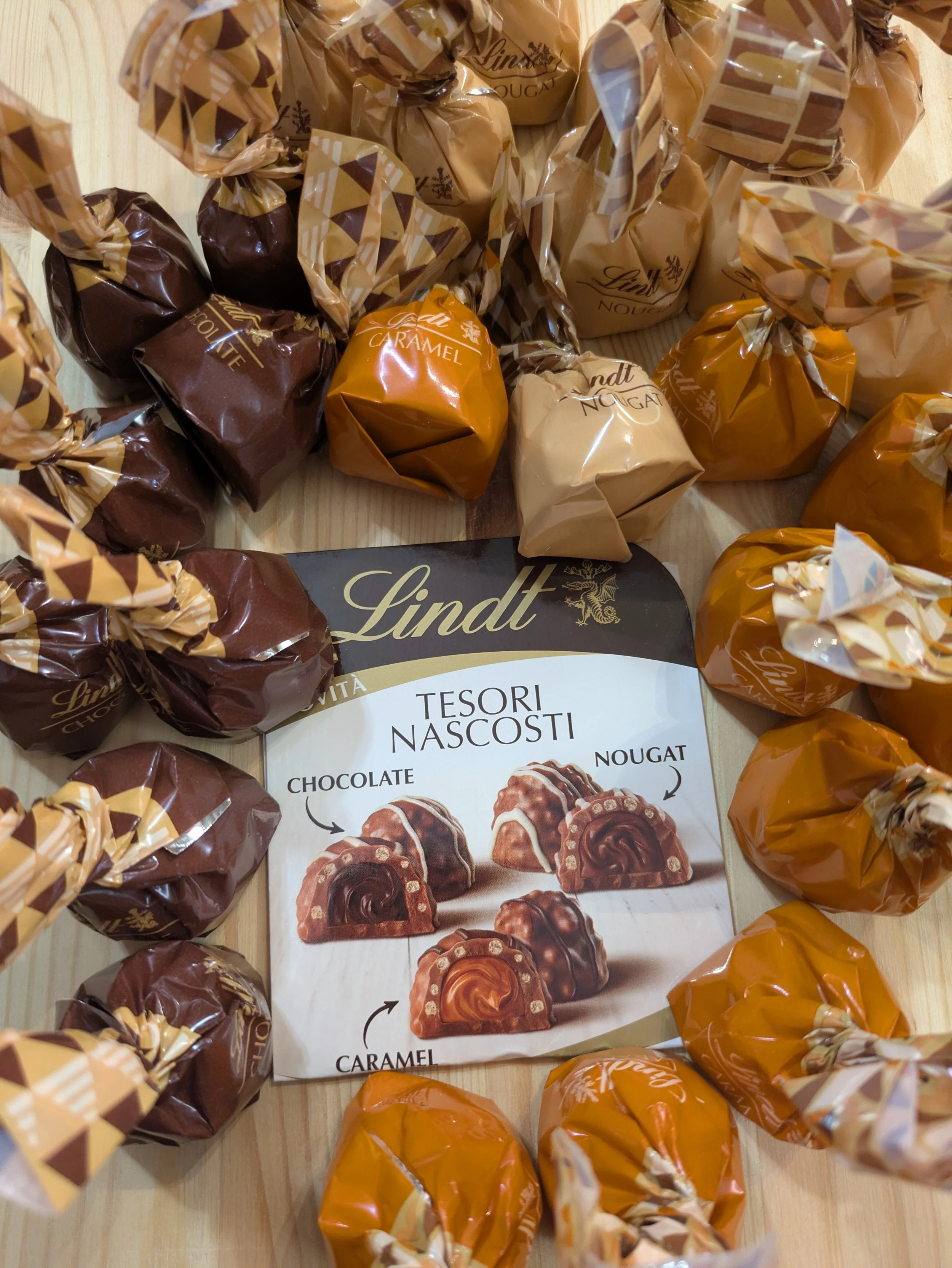Lindt Tesori nascosti al Cioccolato, Croccante e Caramello