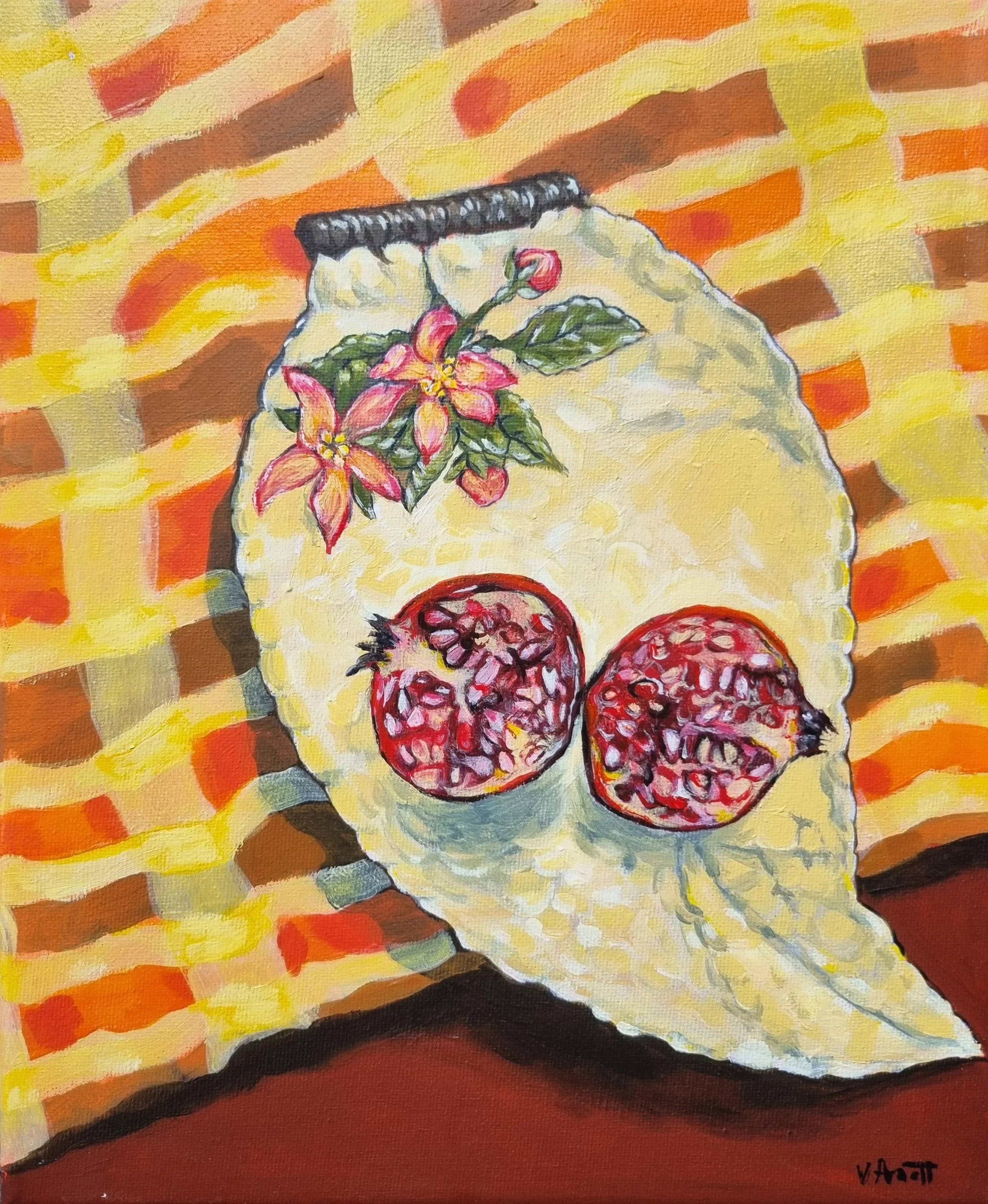 'Pomegranates on Apple Blossoms'