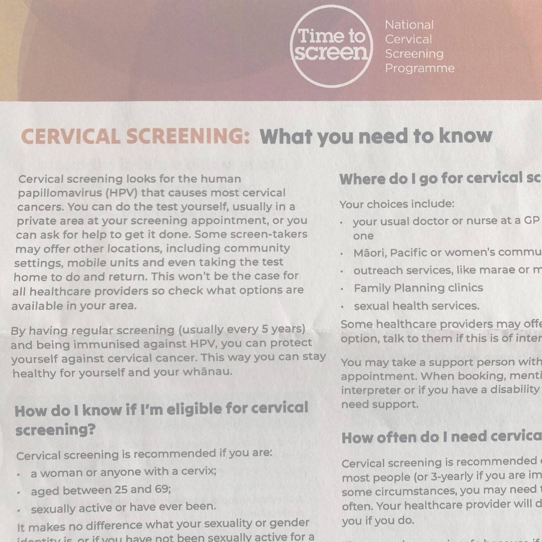       
  
    'Now I understand' health information  This infosheet about cervical screening was surprisingly fascinating reading.  Over 4 pages, the authors took me from "Ho hum, another health pamphlet" to "I never knew that" to 'Wow! This is so us
