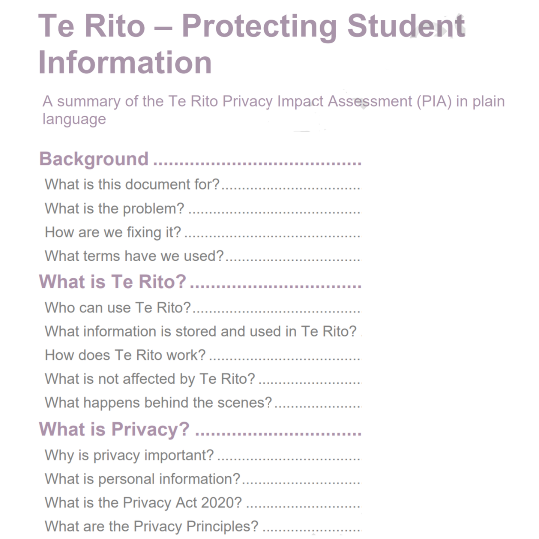      
  
    Answering questions about privacy protection  The Ministry of Education made this year's shortlist for Best Plain Language Document —&nbsp;Public Sector with this Awards entry.&nbsp;  I loved the approach to the contents page of their d