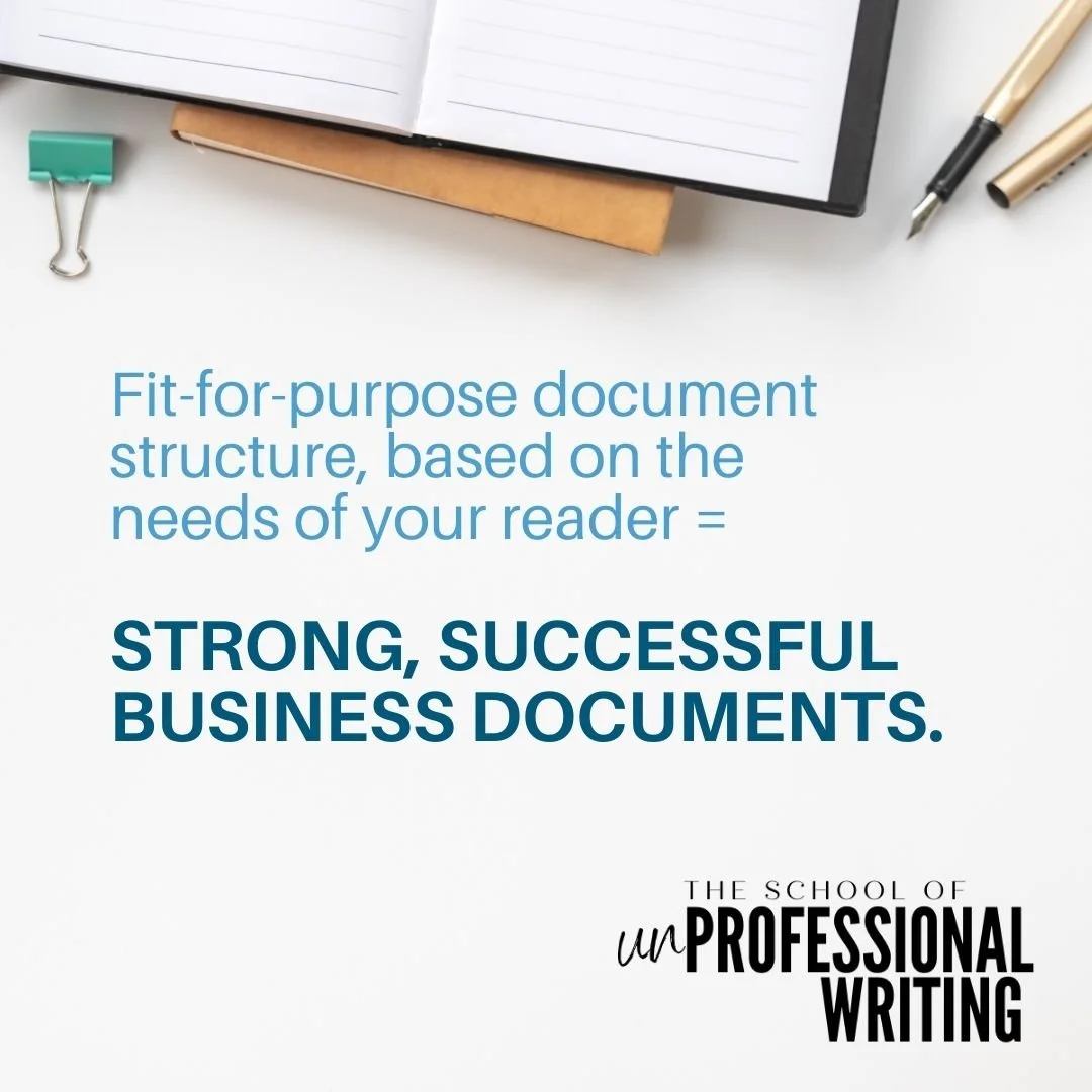 Structuring Comprehensive Documents Writing for outcomes part 1– how to structure a business document