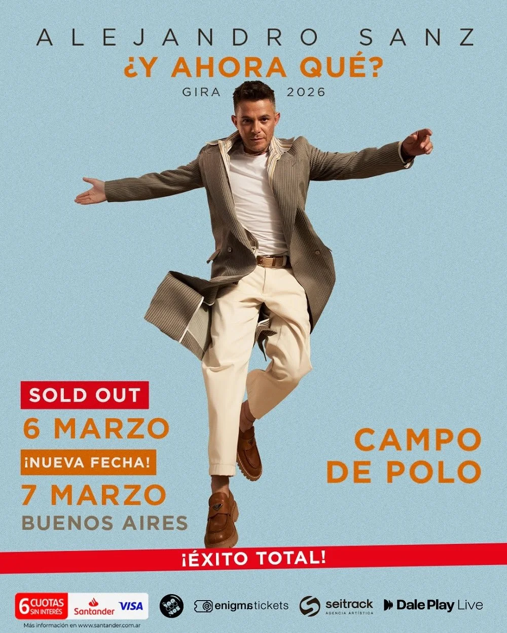 El cantante español será el primero en presentarse en el nuevo formato del venue porteño los días 6 y 7 de marzo.