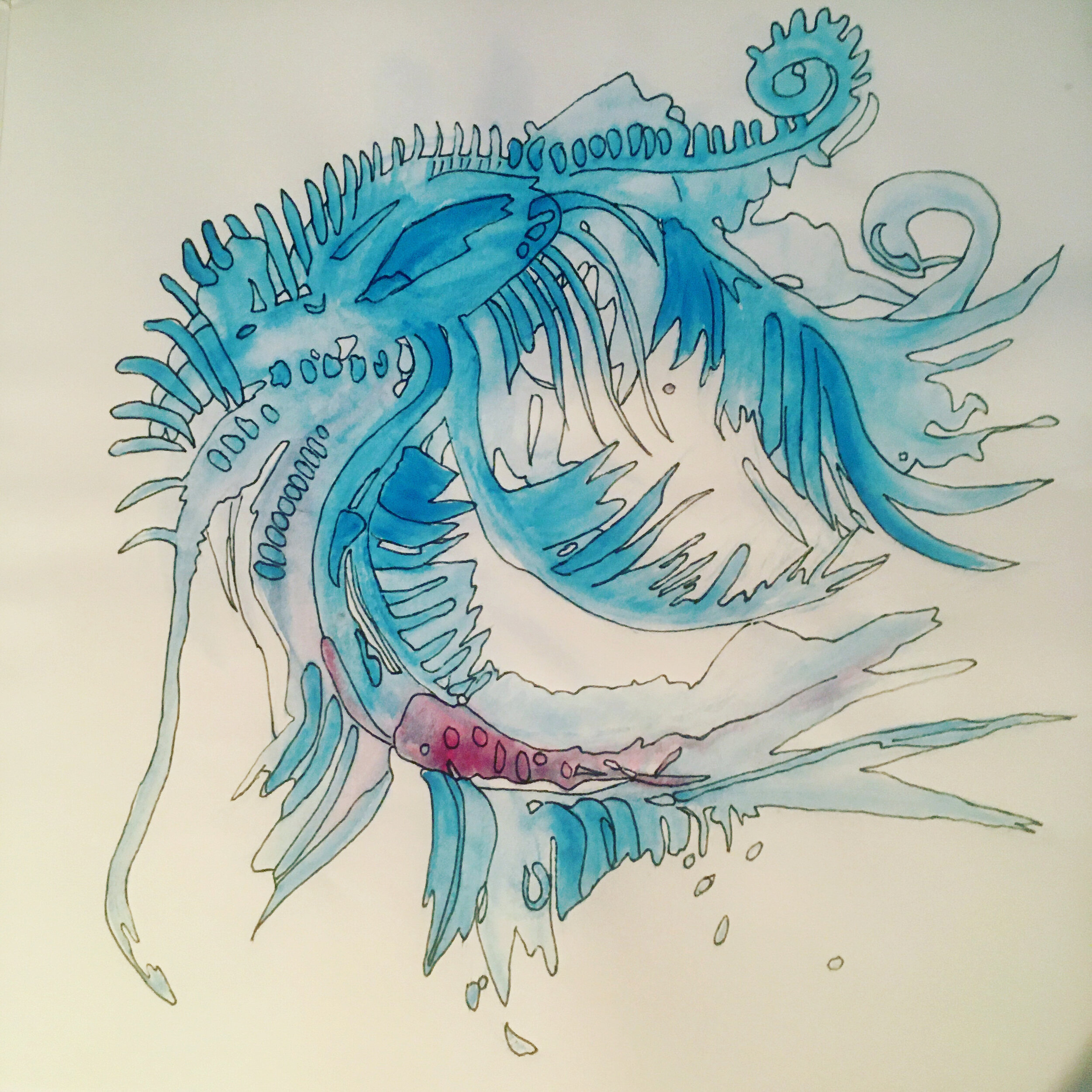 R E M O R S E / Japanese Ink with Pigment on Paper / 30cm x 30cm / 2019