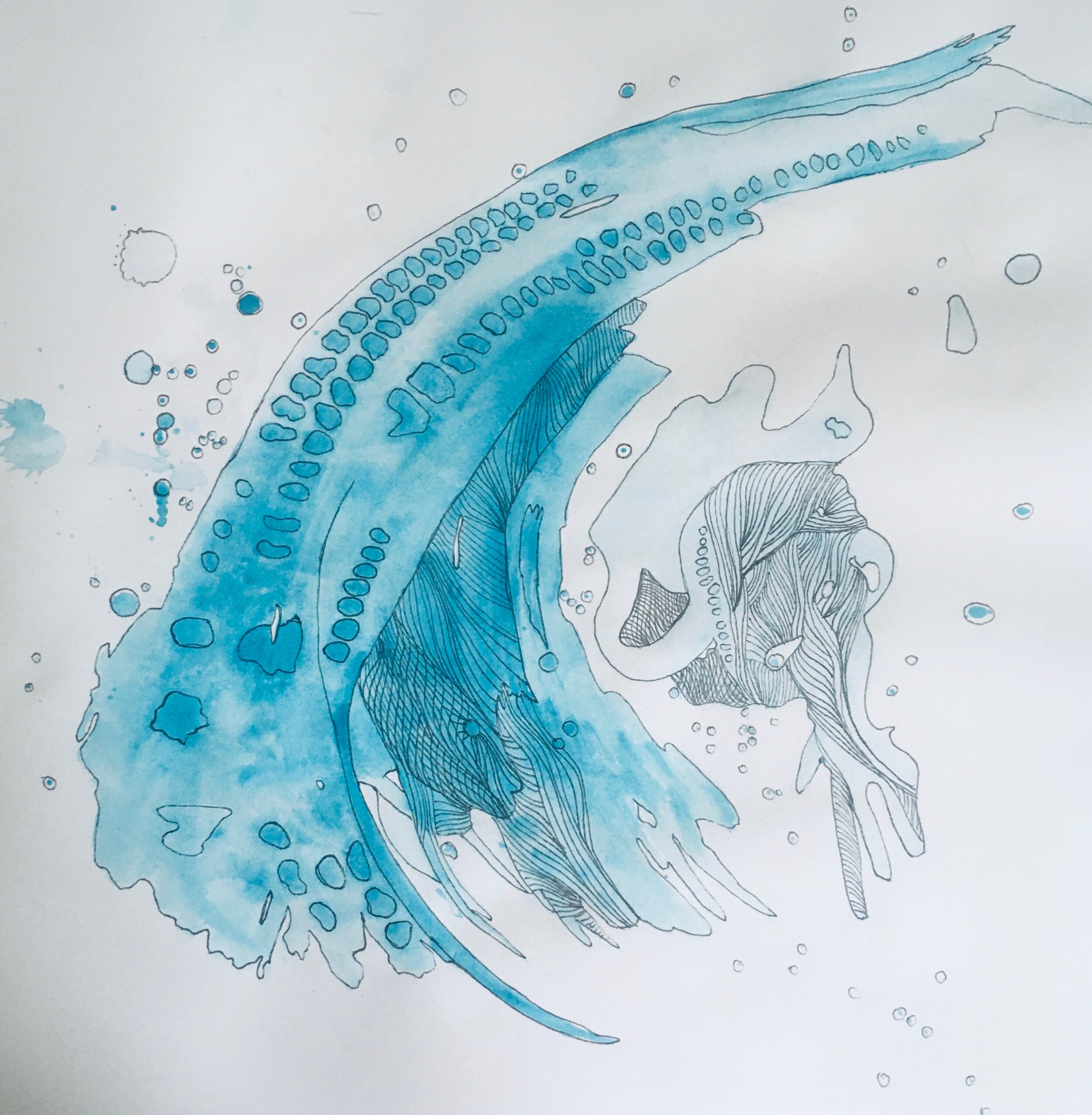 A L I E N / Japanese Ink with Pigment on Paper / 30cm x 30cm / 2019