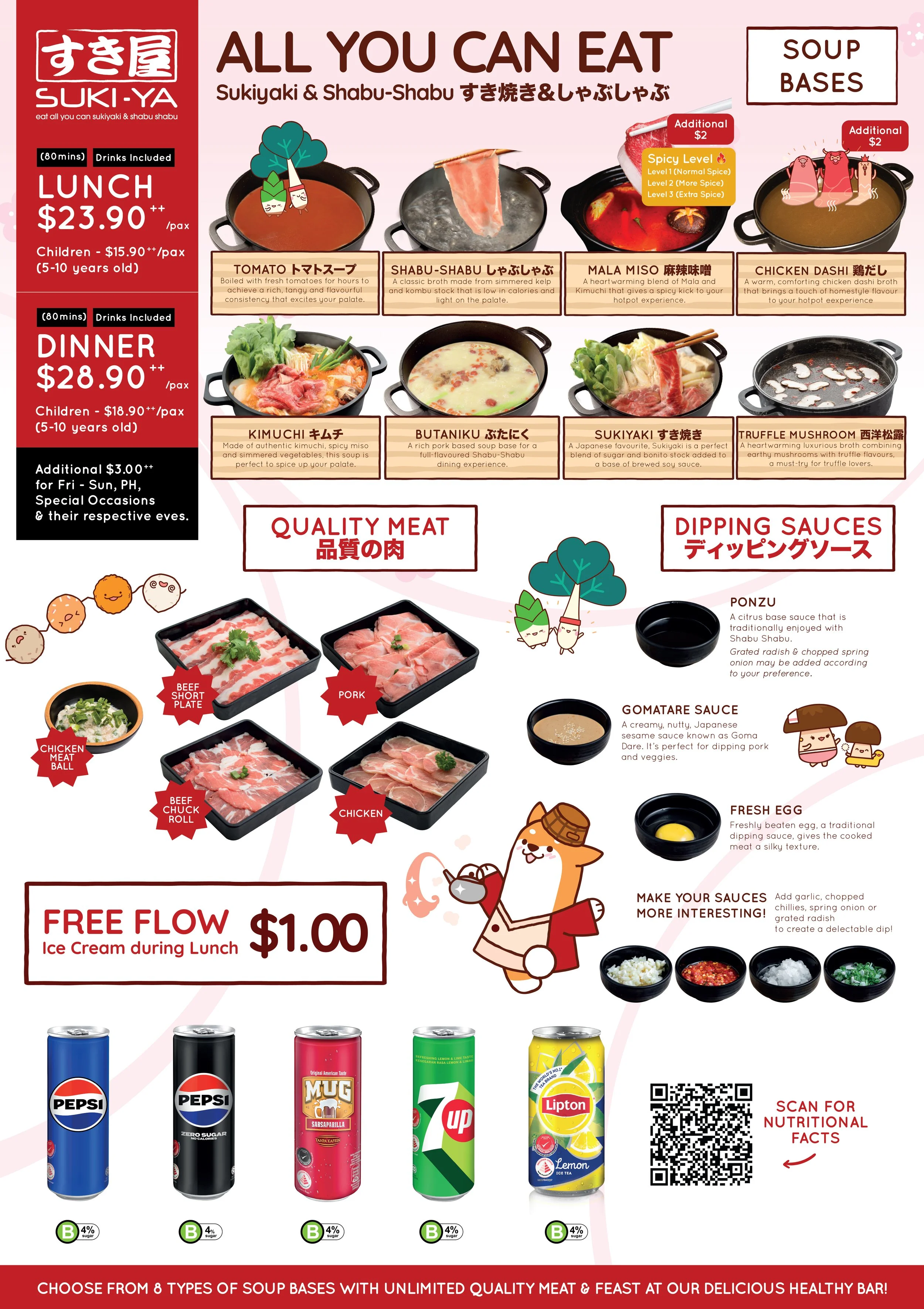 Suki-Ya Regular Menu Background