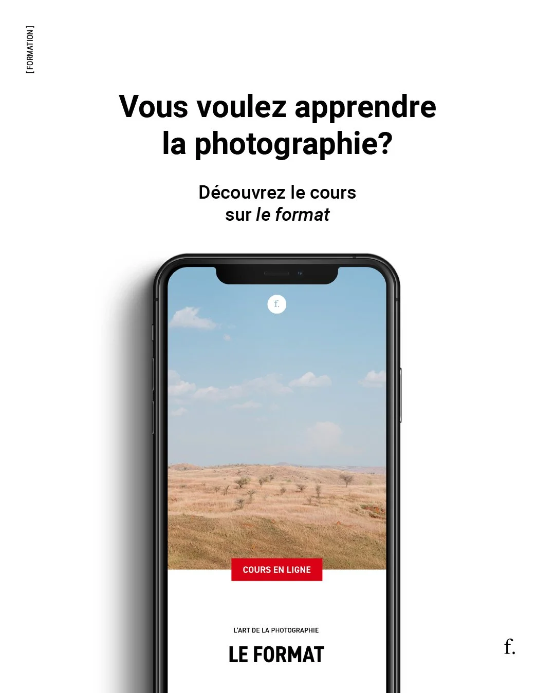 [ FORMATION&nbsp;]

Envie de progresser en photographie? Je suis heureux de vous annoncer le lancement d&rsquo;une nouvelle s&eacute;rie de cours d&eacute;di&eacute;e aux photographes d&eacute;butants et amateurs!&nbsp;

D&eacute;couvrez le cours sur