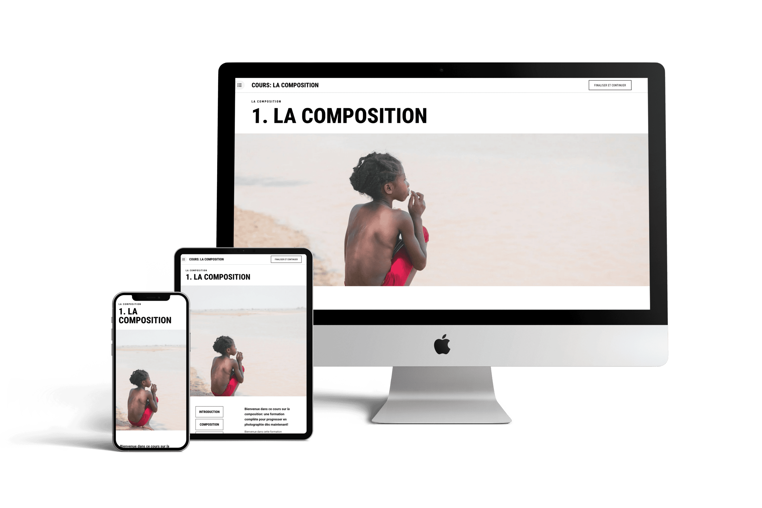 Mockup - cours de photographie: la composition