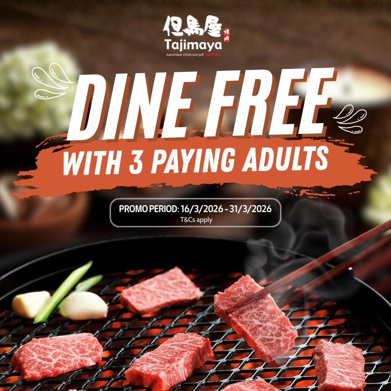 Dine FREE with 3 Paying Adults