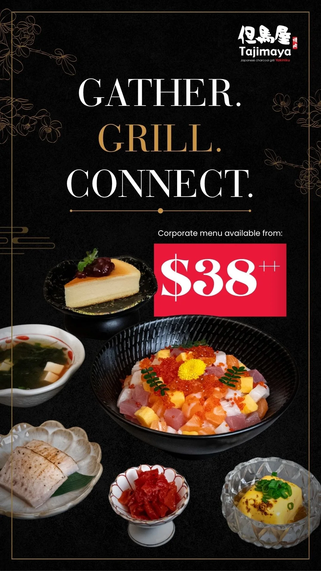 Tajimaya Yakiniku Corporate set menu start at $38++
