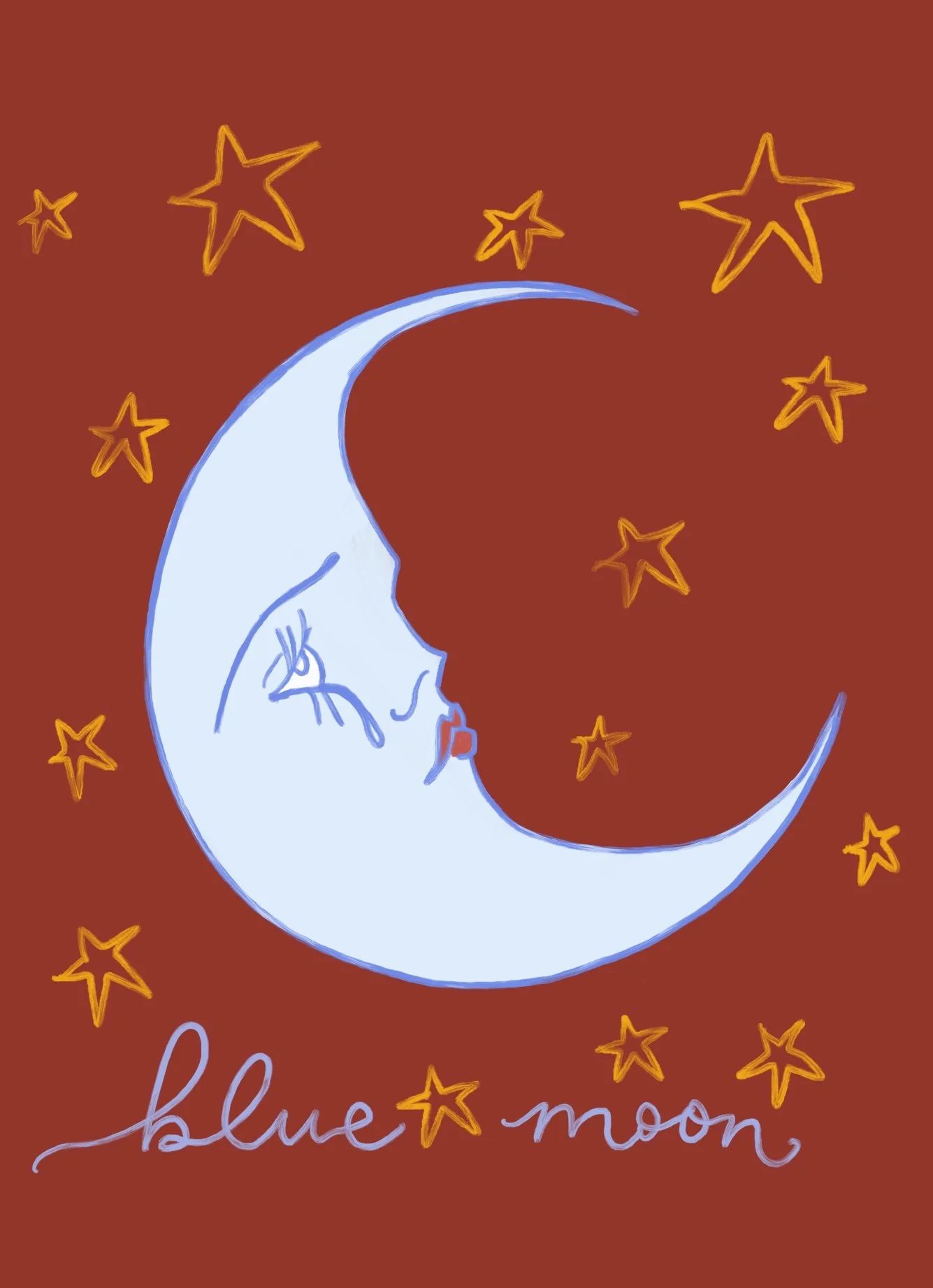 Creepy Moon Postcard Club for EUROPE&USA