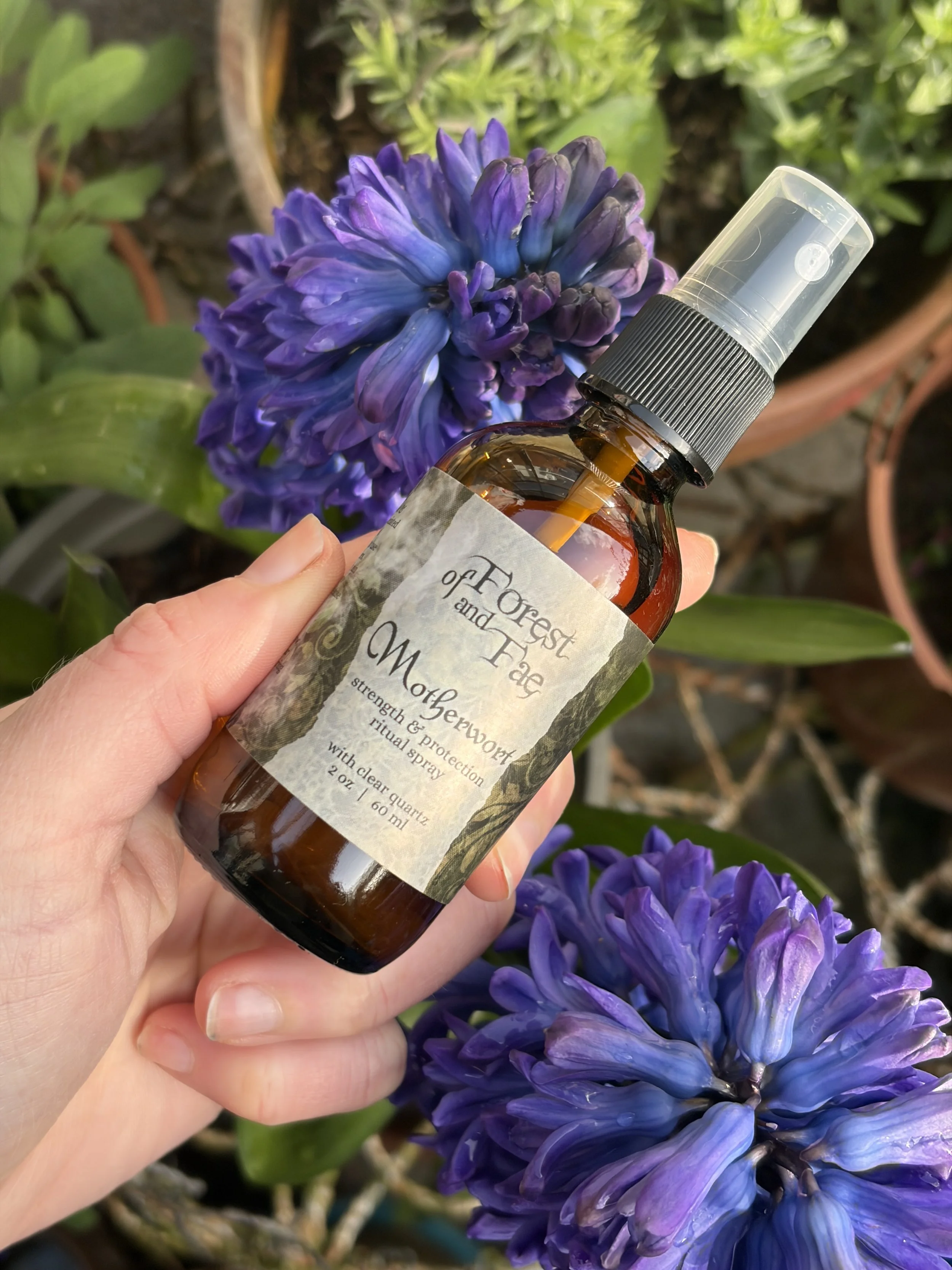 Motherwort Ritual Spray • Crystal Infused • Witchcraft