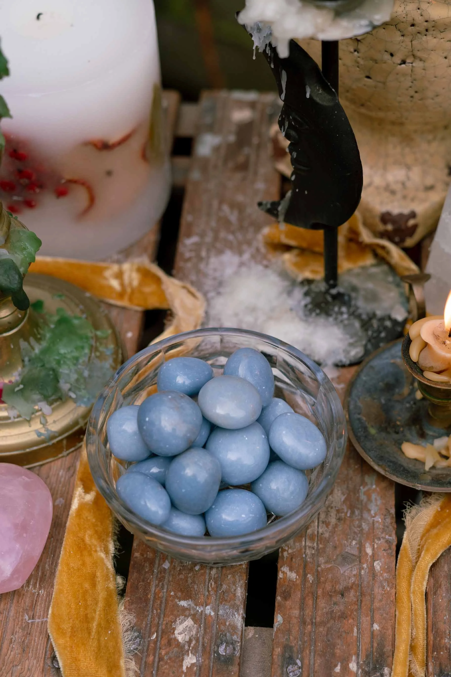 Angelite Tumblestones — Peru