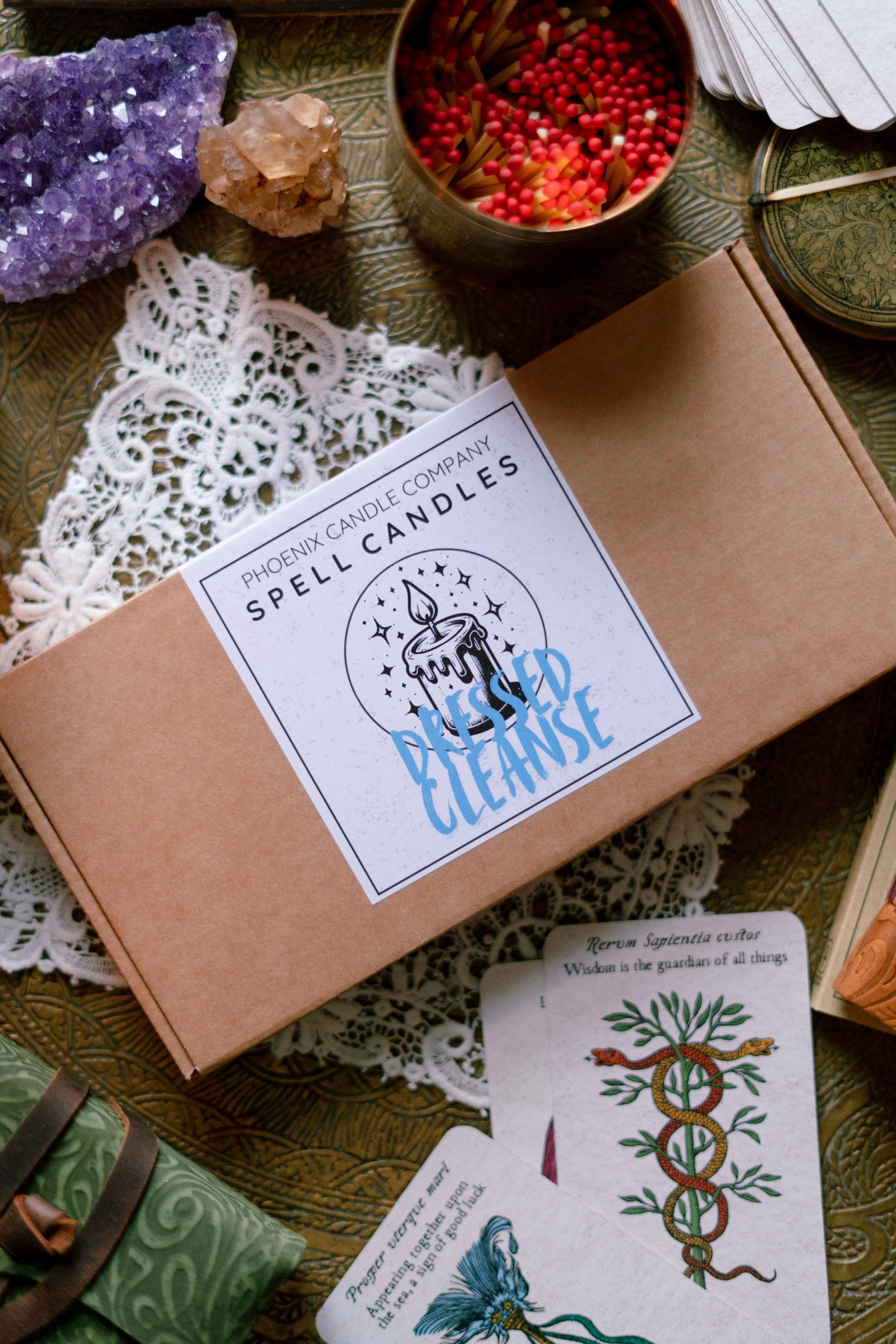 Large Dressed Beeswax Spell Candles 8" For Cleansing