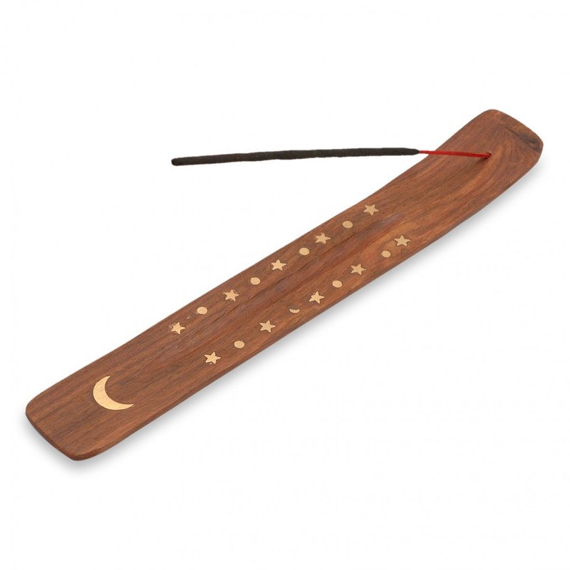 Wooden Incense Holder with Stars and Moon