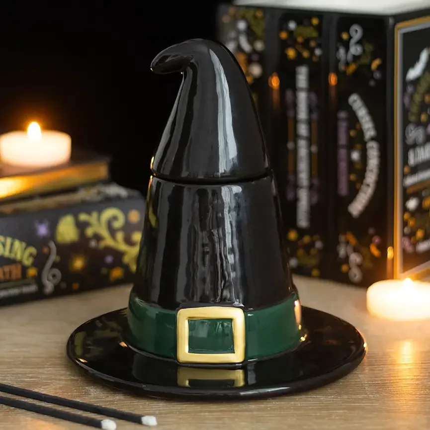 Black Witch Hat Halloween Oil Burner