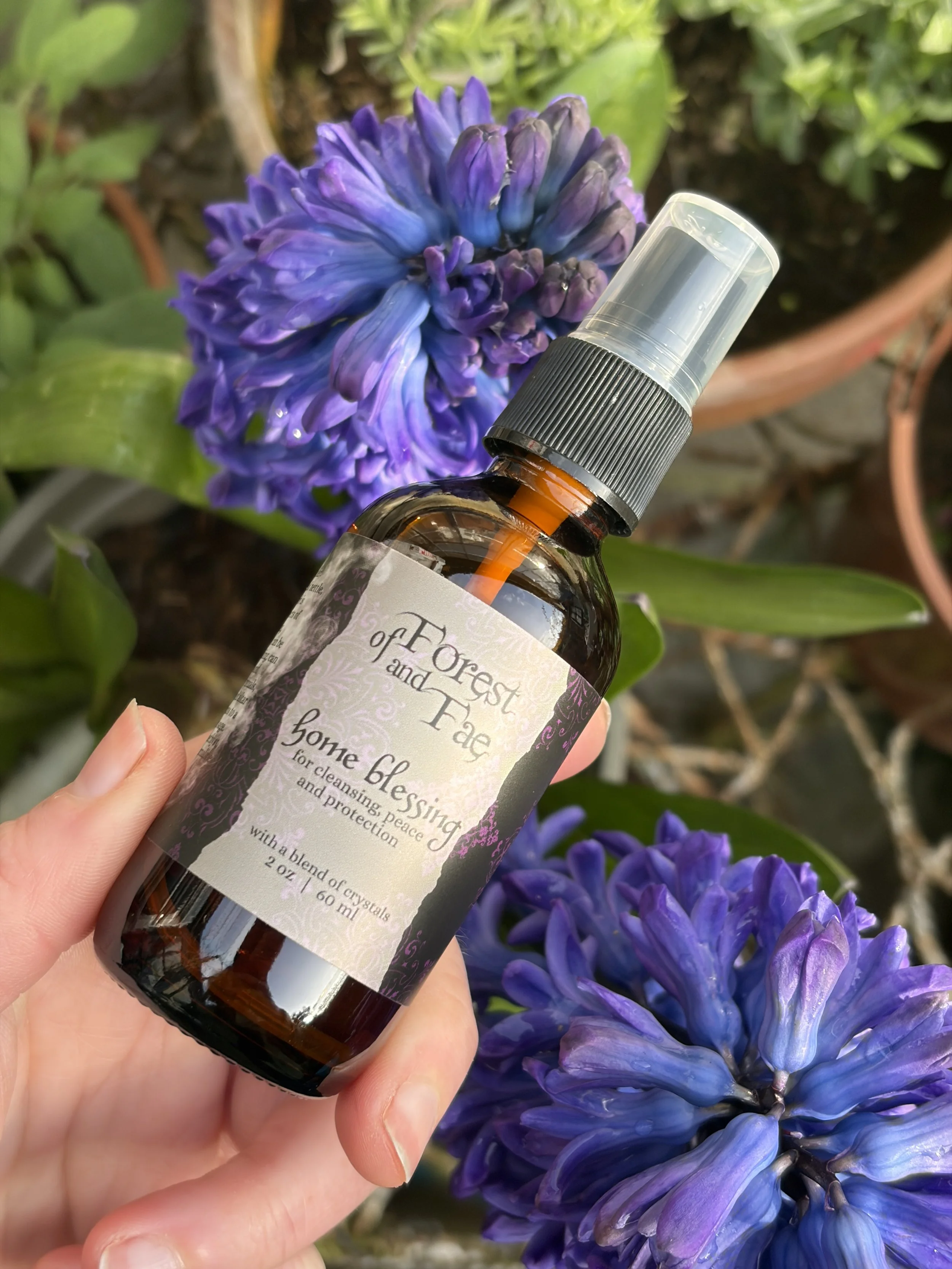 Home Blessing Cleansing Spray • Crystal Infused • Witchcraft