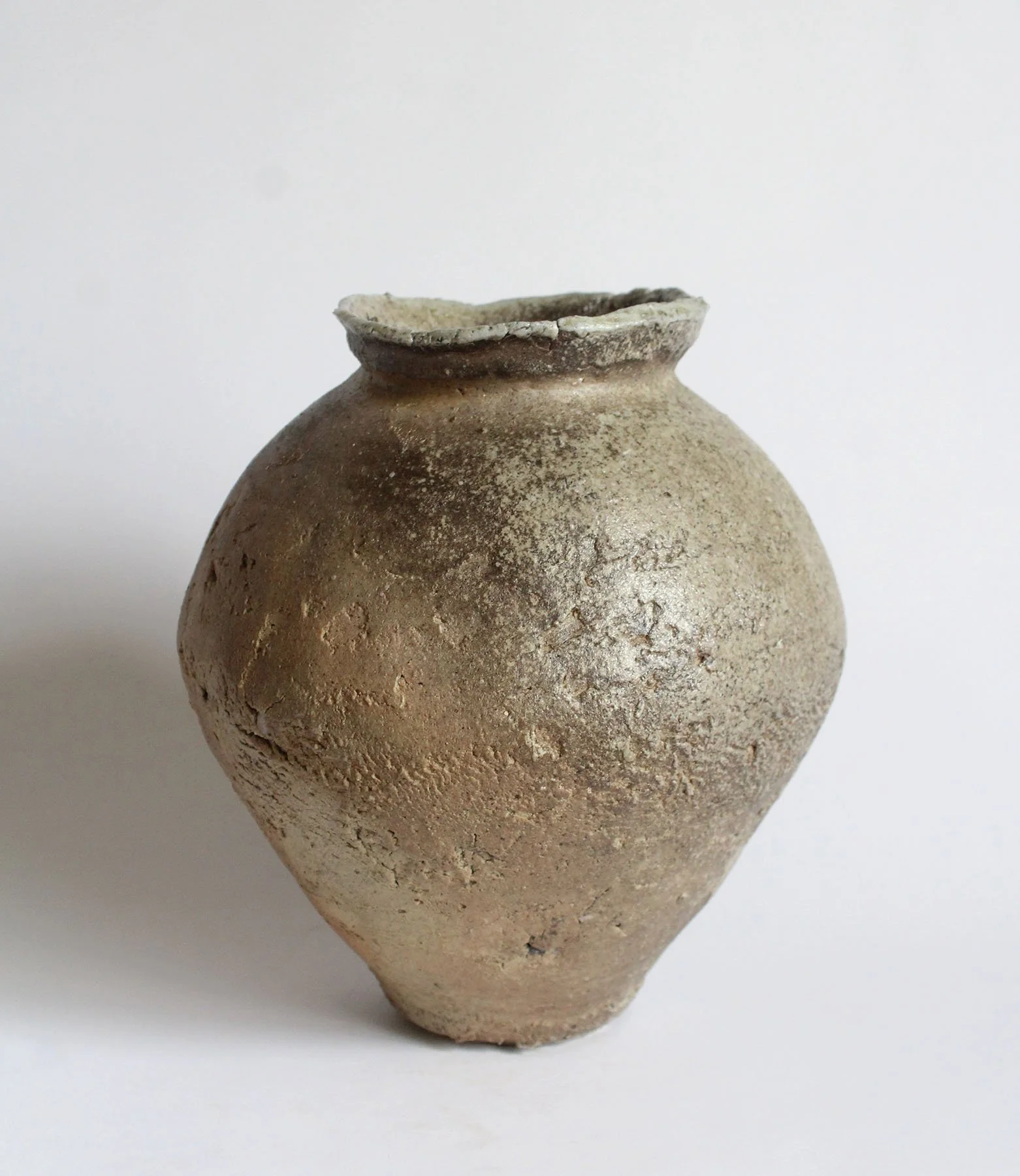 Jar; Woodfired, Local White Clay 