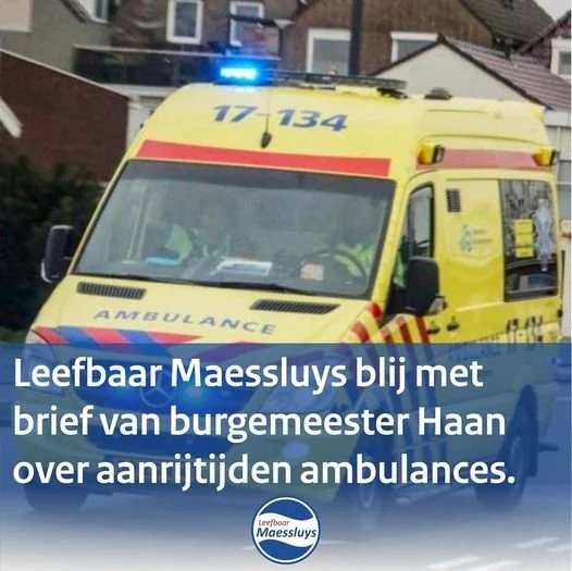 Brief over aanrijtijden