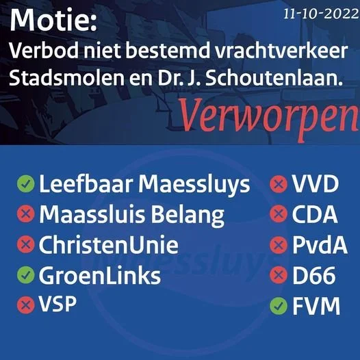 Motie: vrachtverkeer