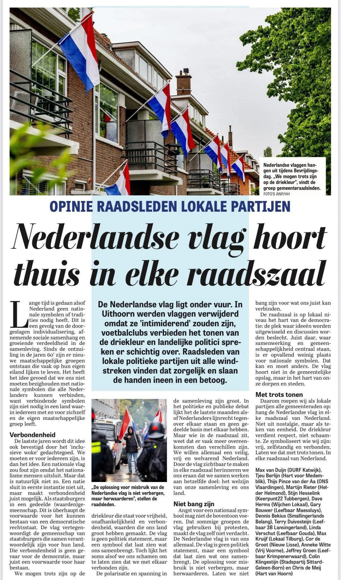 Leefbaar staat voor onze vlag.