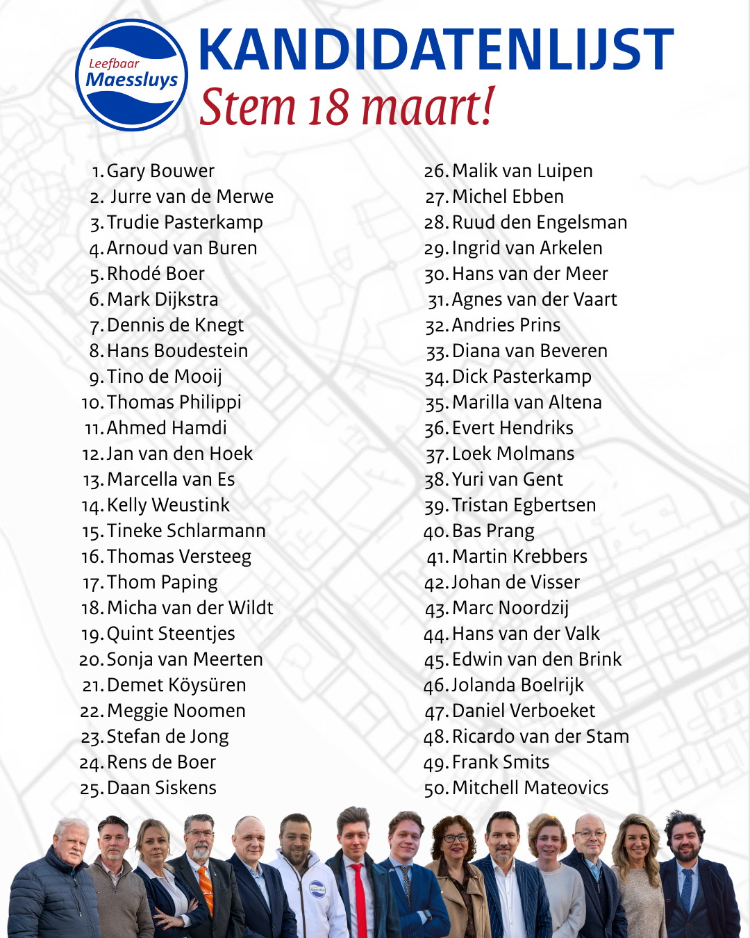 Op naar 18 maart met 50 mensen!