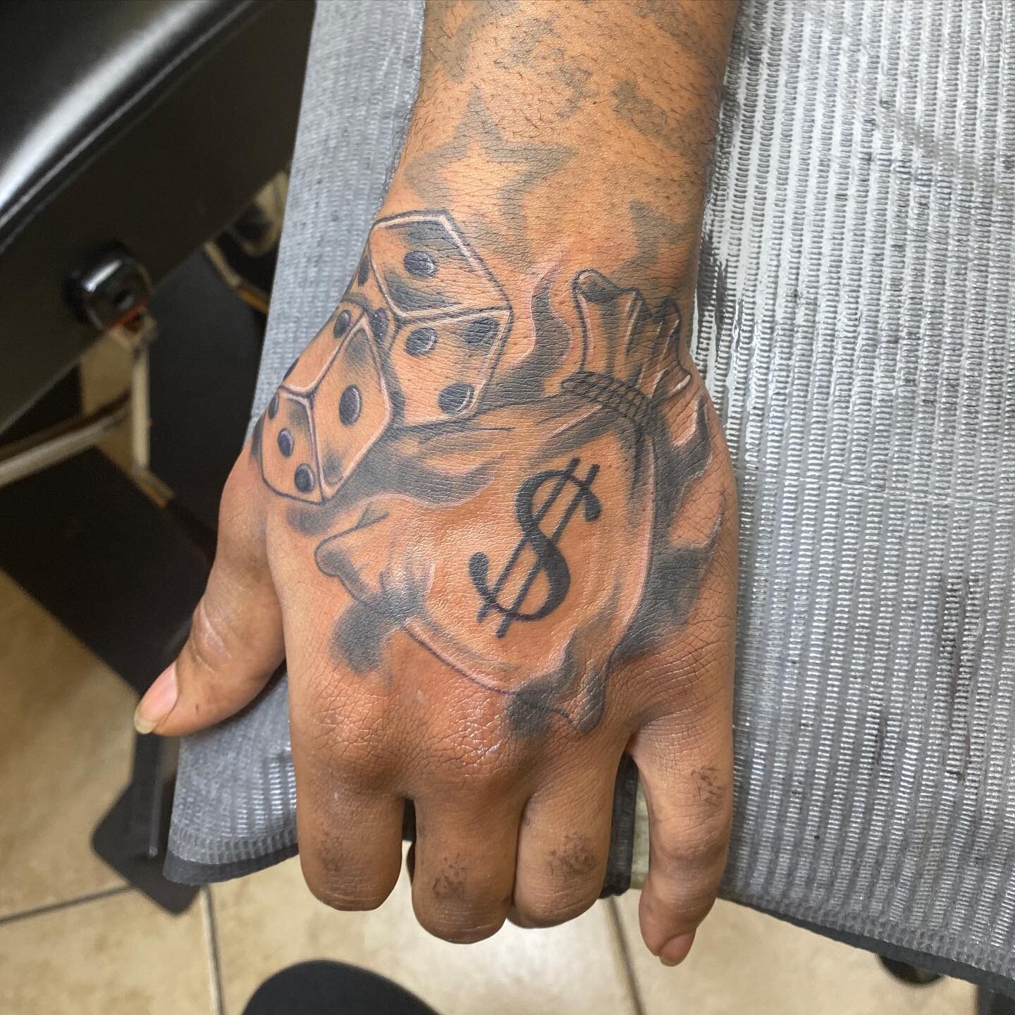 Money Bag Tattoos On Hand