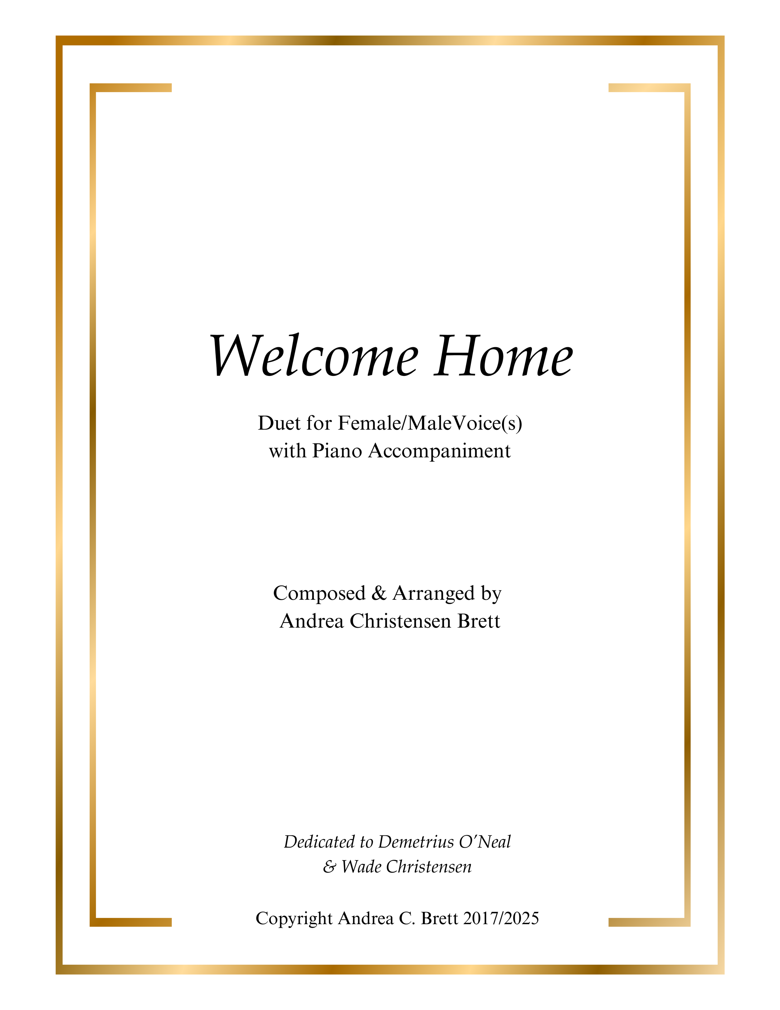 Welcome Home Sheet Music Covers - Duet.png