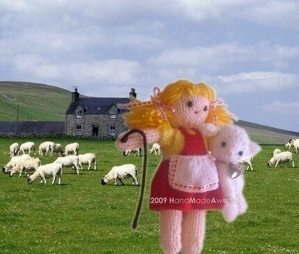 MARY and Her SNOWFLAKE Baby Lamb knit PATTERN