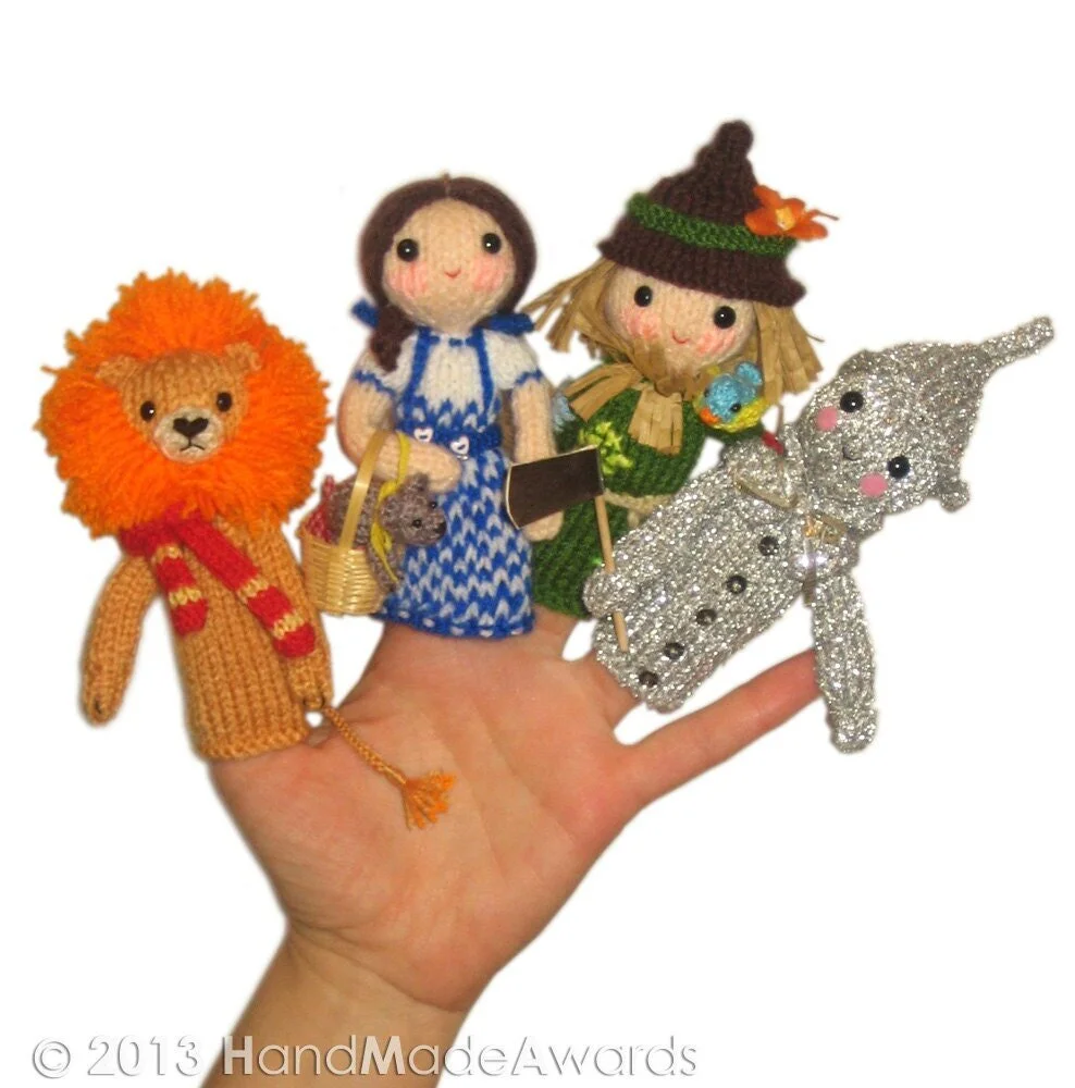 The Wizard of Oz Finger PUPPETS Knit PATTERN