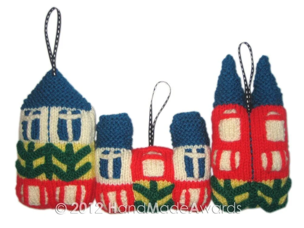 Scandinavian HOUSES Ornament knit PATTERN