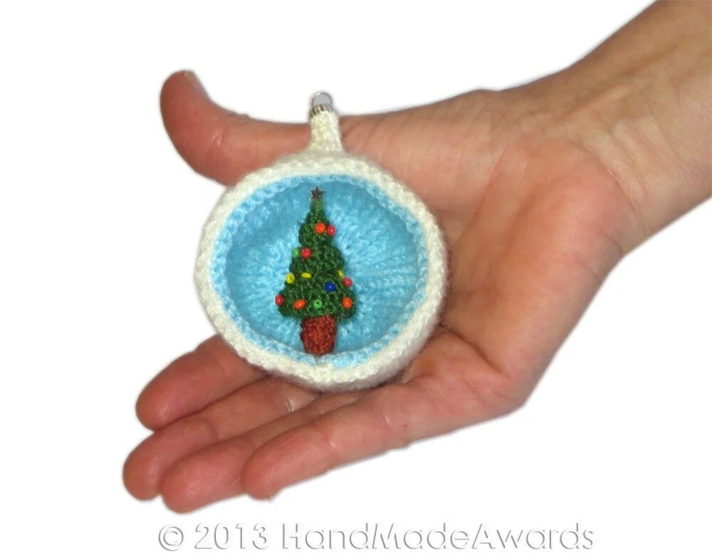 Christmas Diorama Ball TREE Ornament Knit PATTERN
