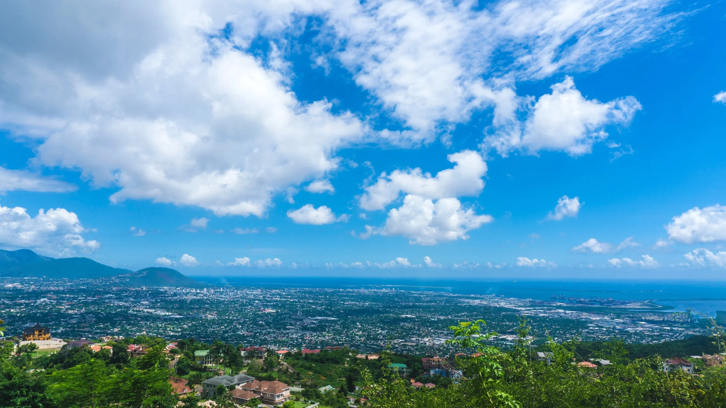 A landscape view of Kingston, Jamaica