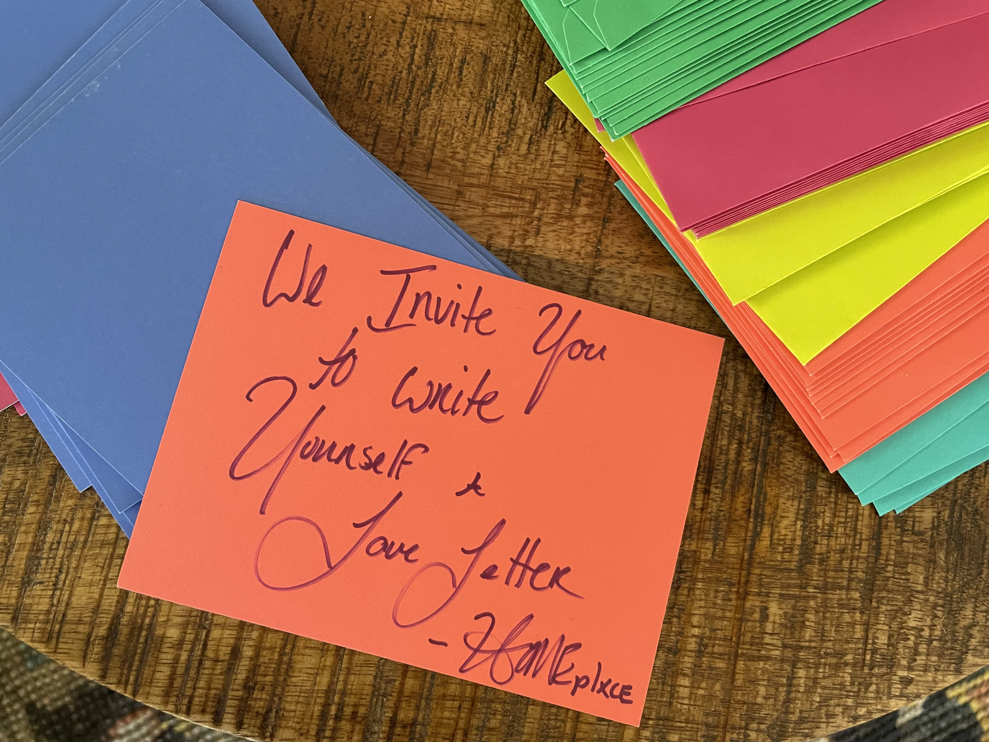 HOMEplxce Retreat Love Letter to Oneself Activity