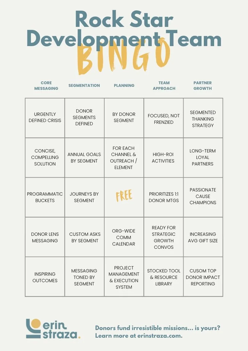 Play My Rock Star Development Team BINGO