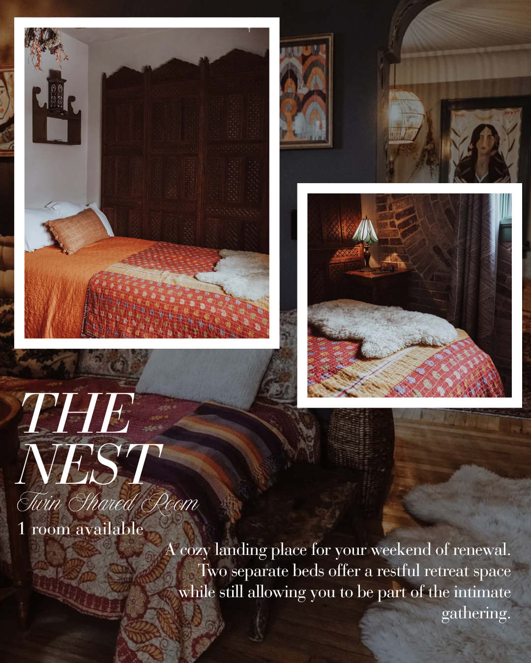 the nest: twin bedroom