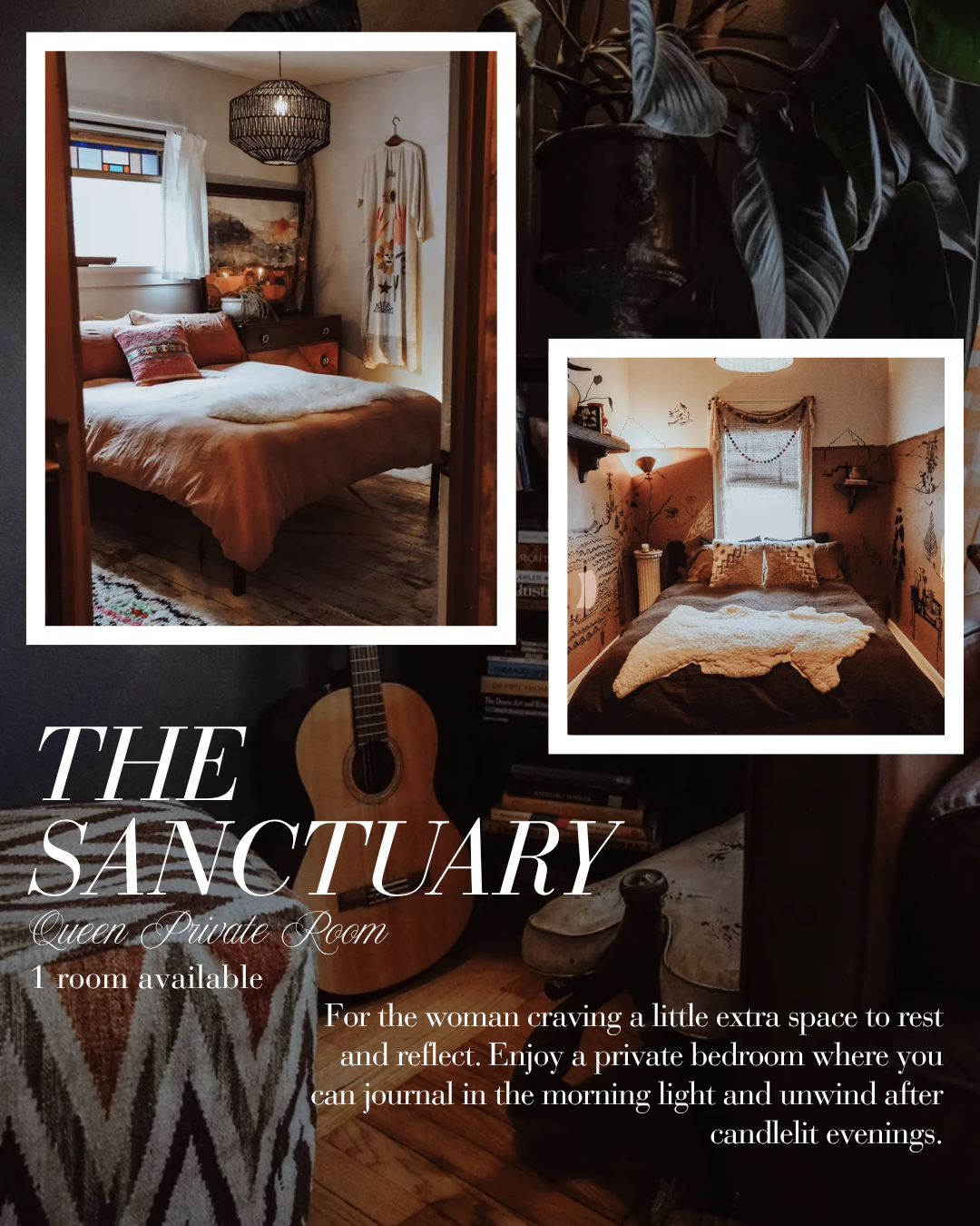 the sanctuary: private queen room