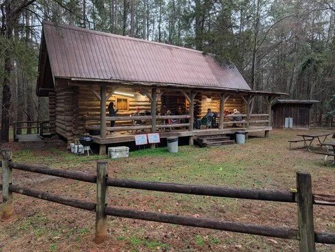 Distant view of the POTA Extravaganza cabin setup.
