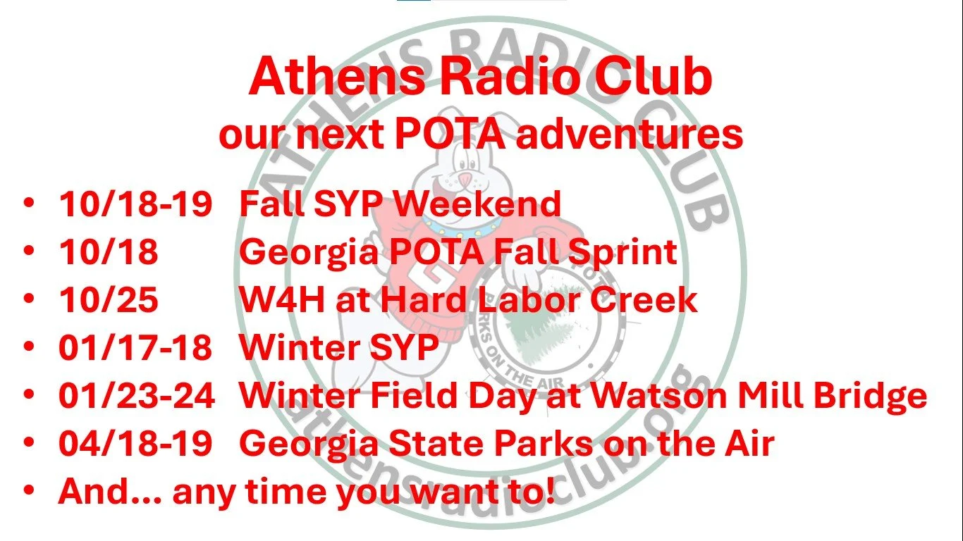 Upcoming POTA events