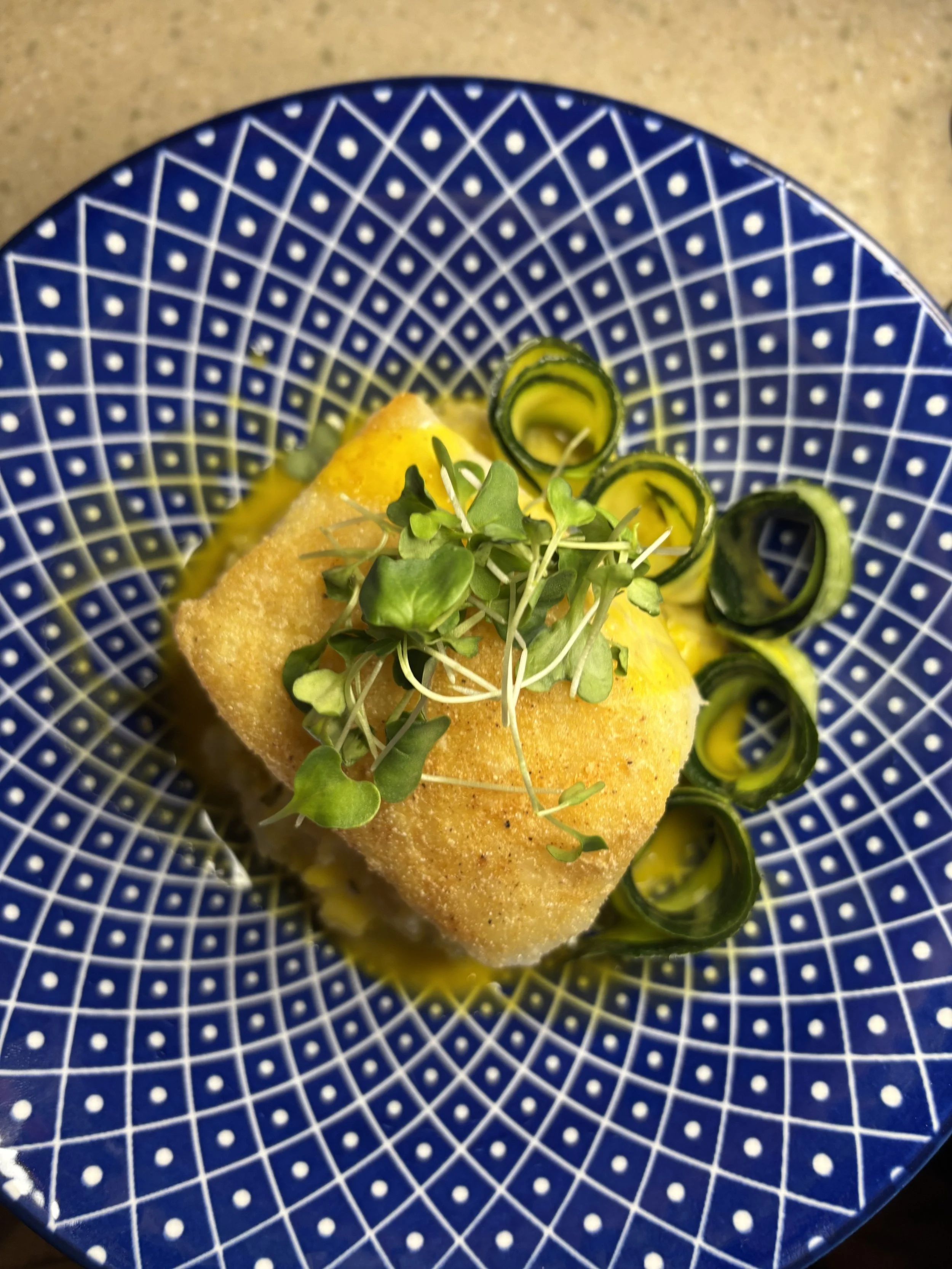 Parm crusted seabass with saffron buerre blanc.jpg