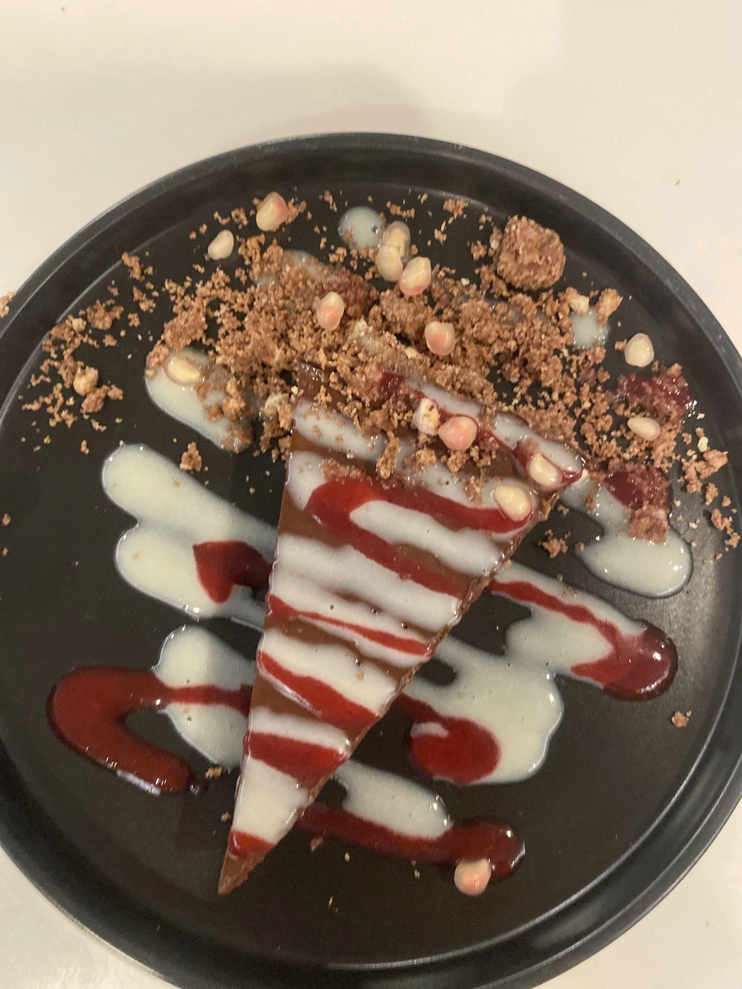 Chocolate tart raspberry coulis.jpg