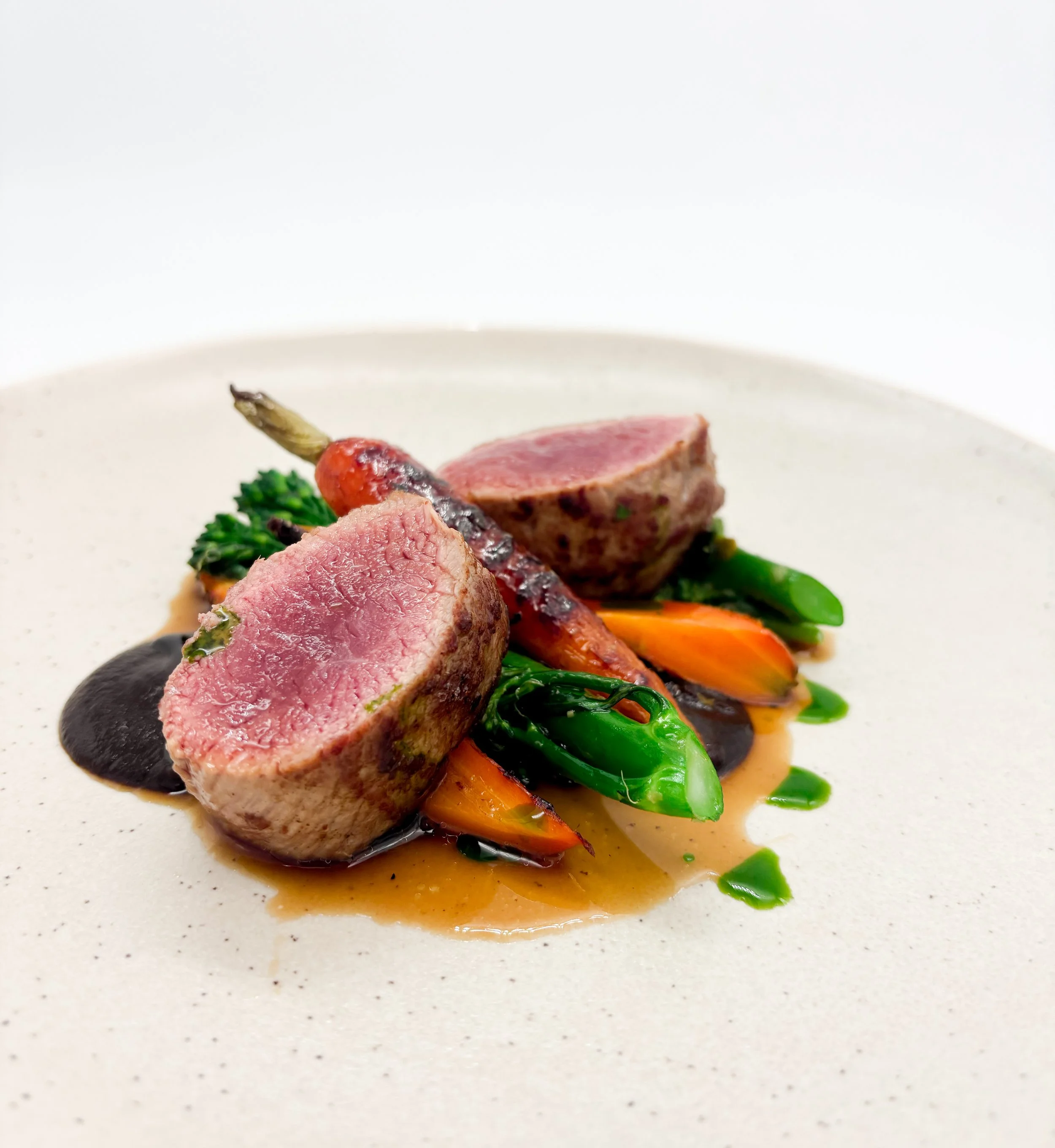 Lamb with black garlic aioli and roasted carrot.jpg