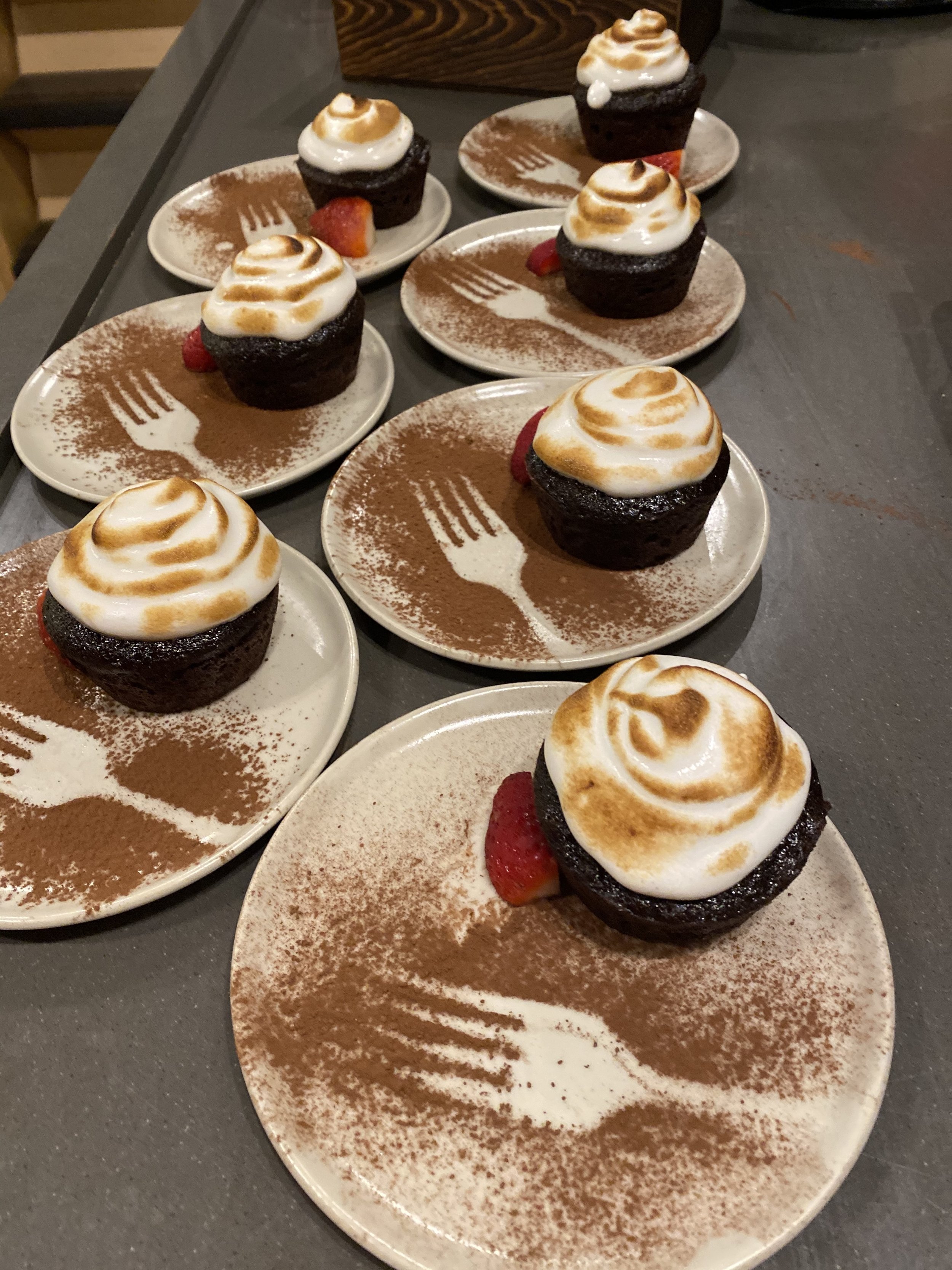 Chocolate cupcakes toasted frosting.jpg