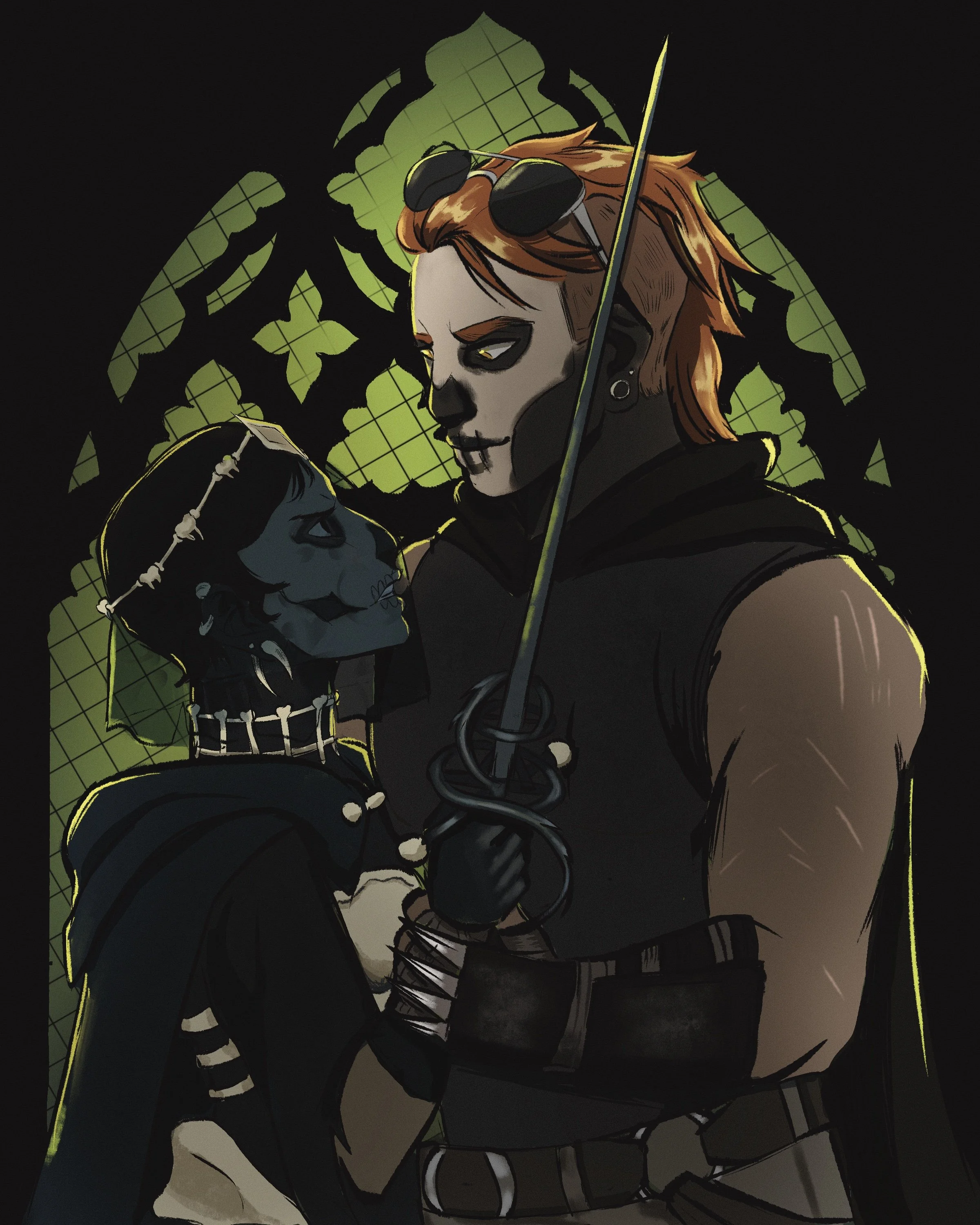 Harrowhark and Gideon from The Locked Tomb Series (2026)