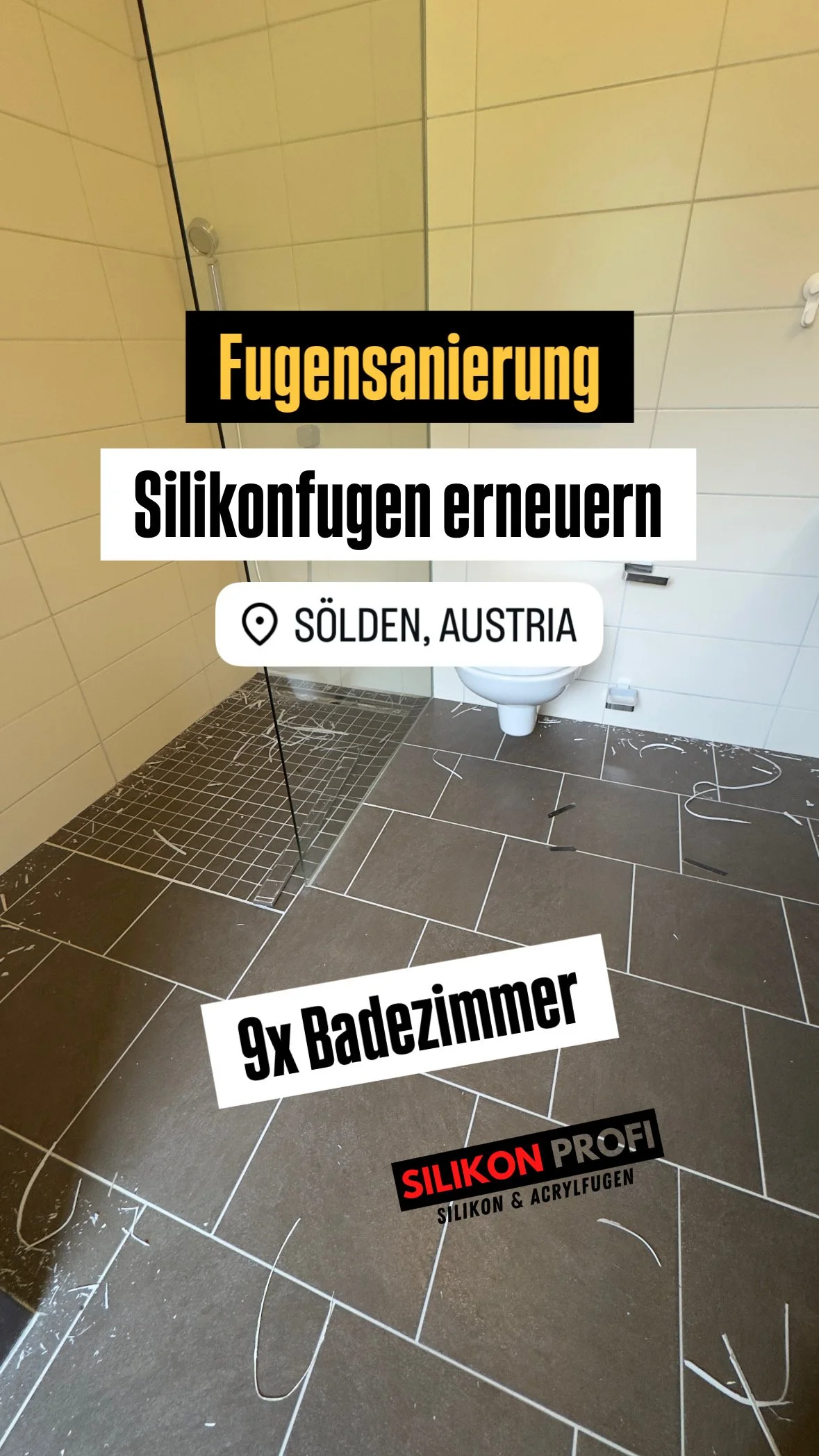 SIlikonfugen erneuern in Sölden 