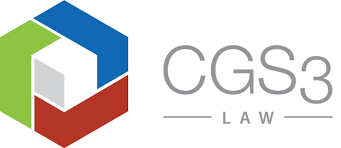 CGS3 Law logo with a geometric cube design in blue, green, red, and gray.