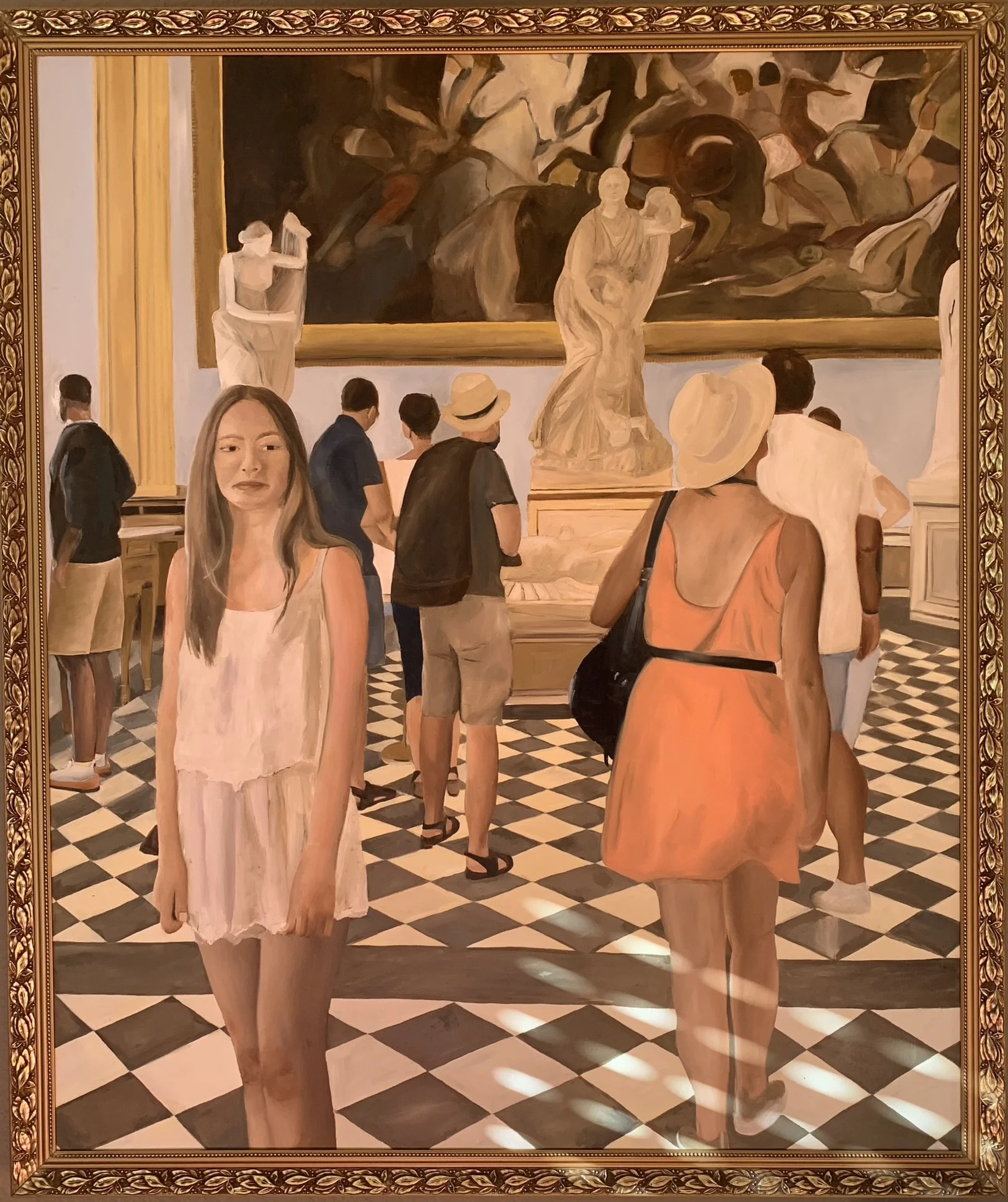 "The museum visit", 2022, 120 x 100 cm