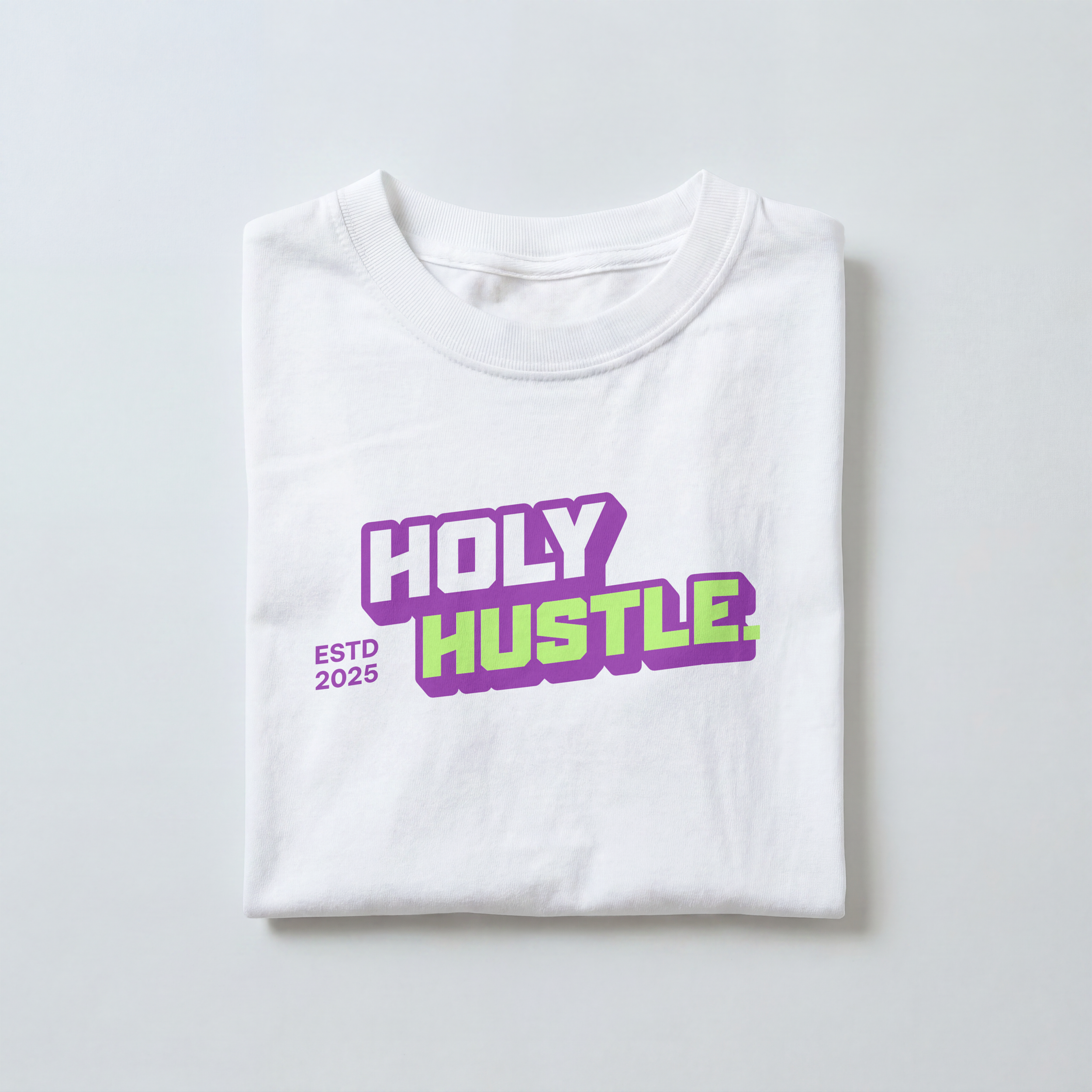 The Holy Hustle Tee Mockup 01.png