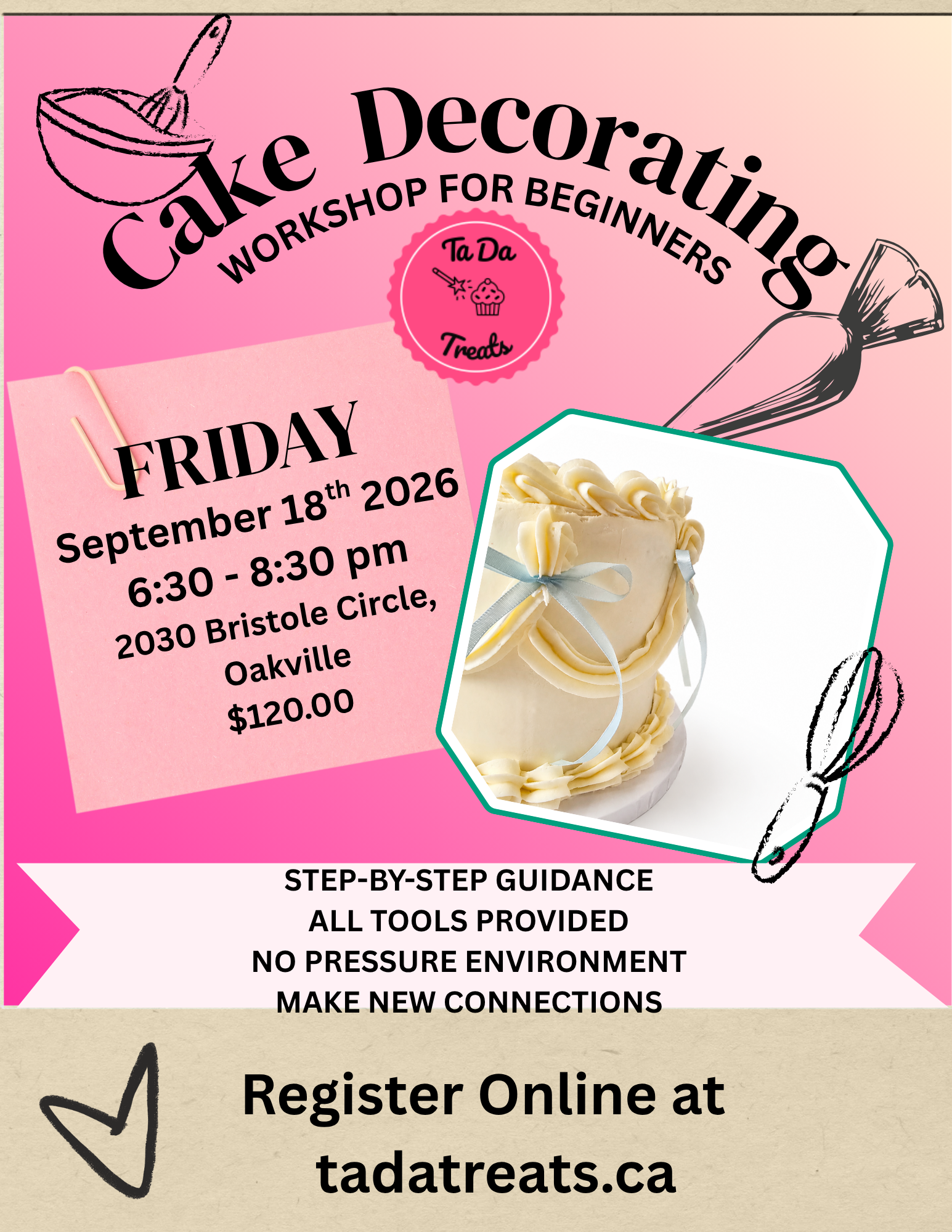 CAKE DECORATING WORKSHOP FOR BEGINNERS